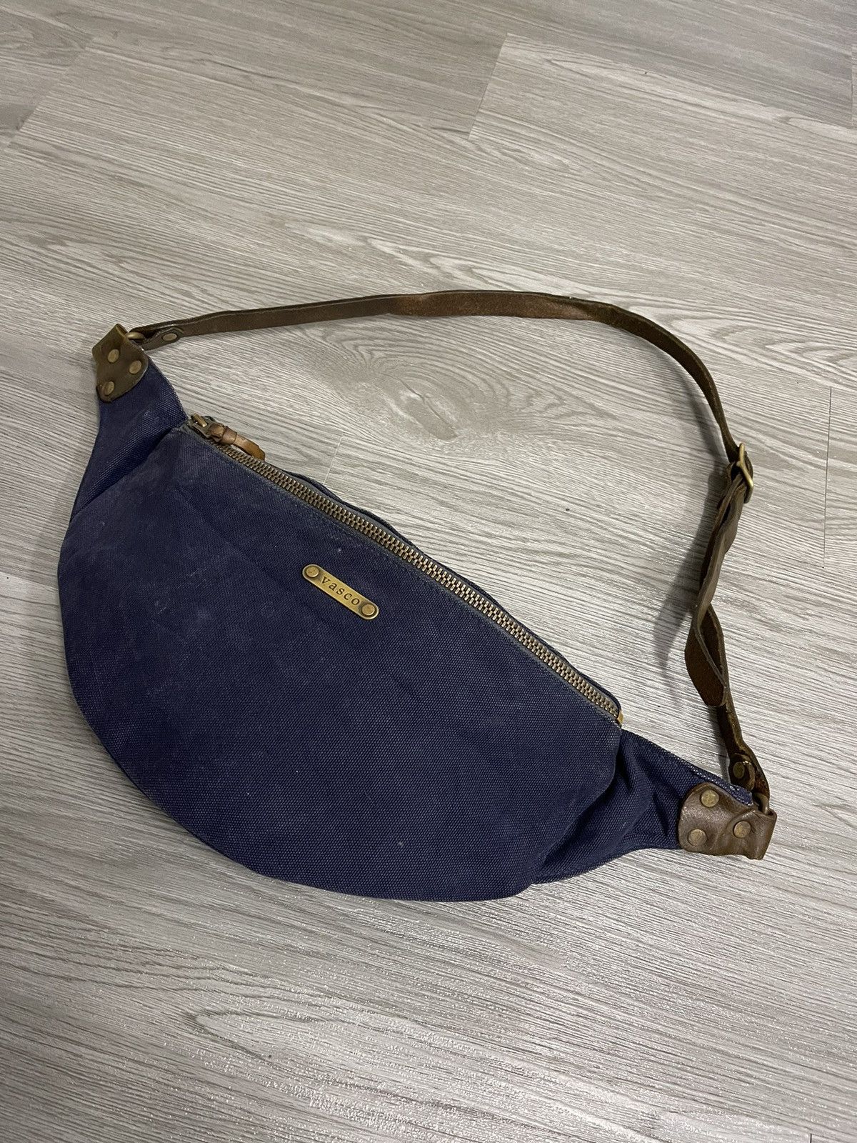 Unisex canvas&leather VASCO japan handmade crossbody bag
