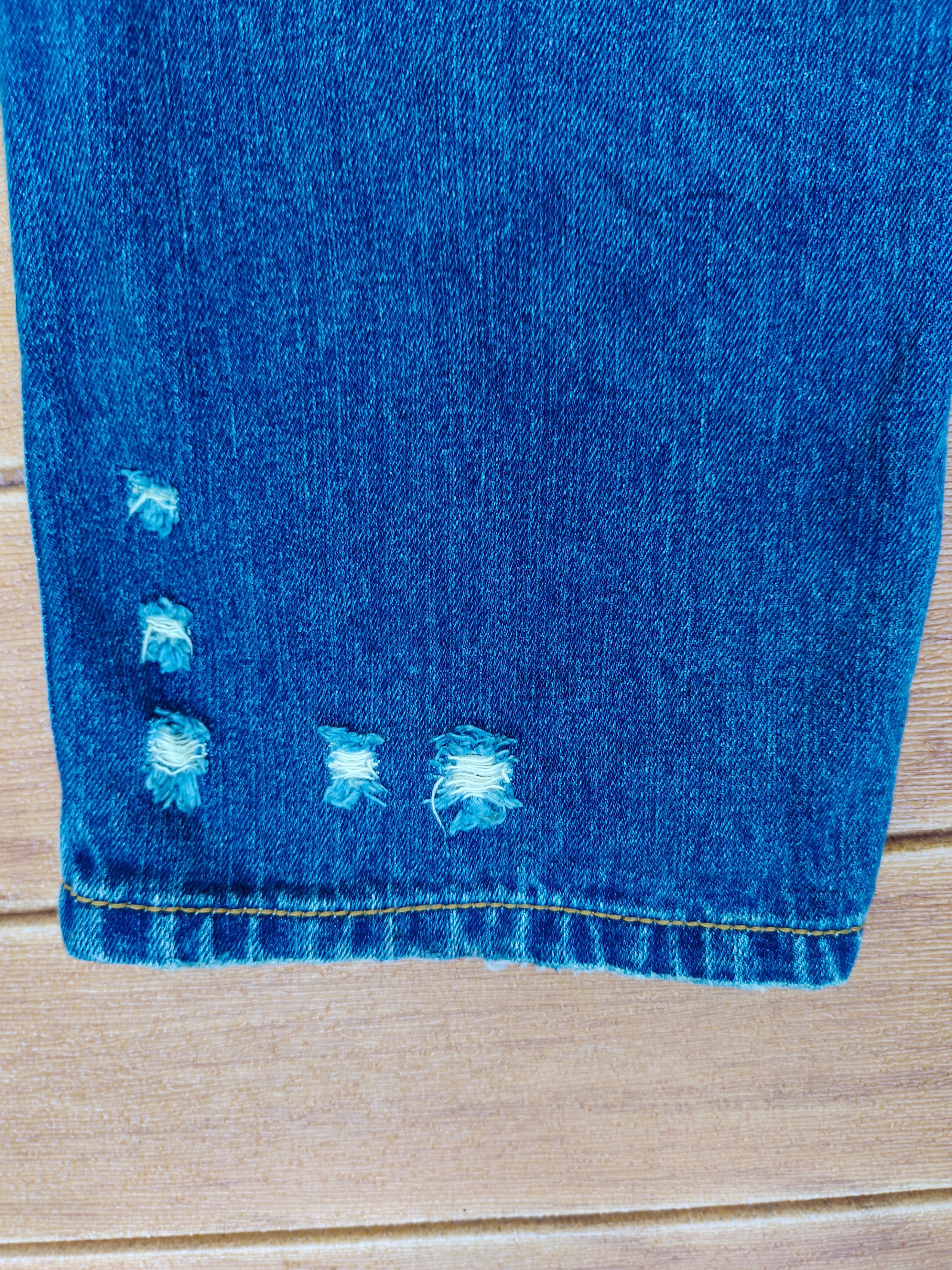 Hysteric Glamour Japanese Jeans Distressed Zig Zag Cargo Denim Pants Size US 31 - 20 Thumbnail