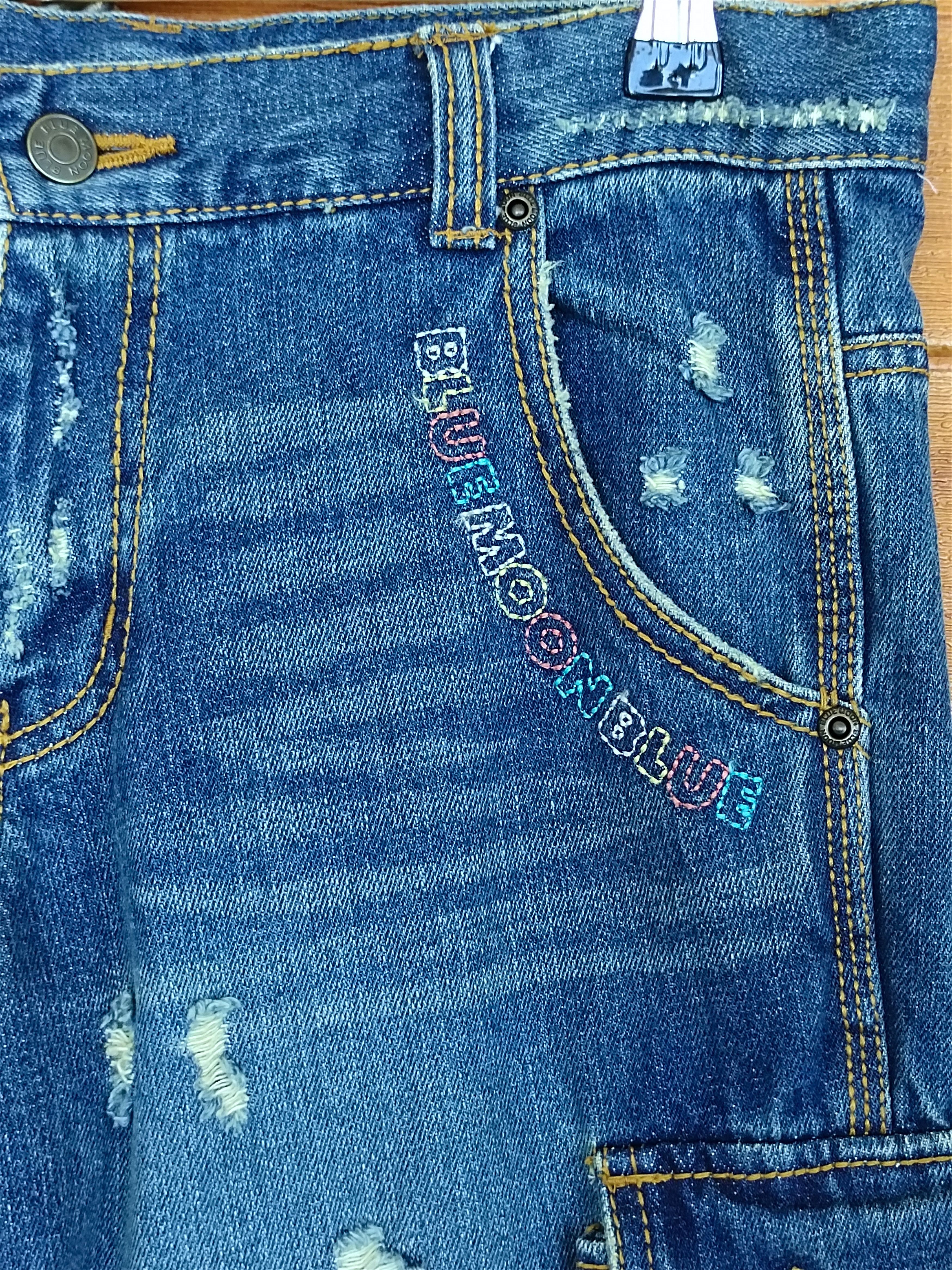 Hysteric Glamour Japanese Jeans Distressed Zig Zag Cargo Denim Pants Size US 31 - 5 Thumbnail