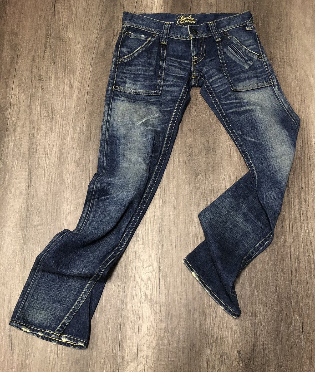 Japanese Brand Vintage Japanese Brand Rodeo Crowns Jeans Skull Design Size 30" / US 8 / IT 44 - 7 Thumbnail