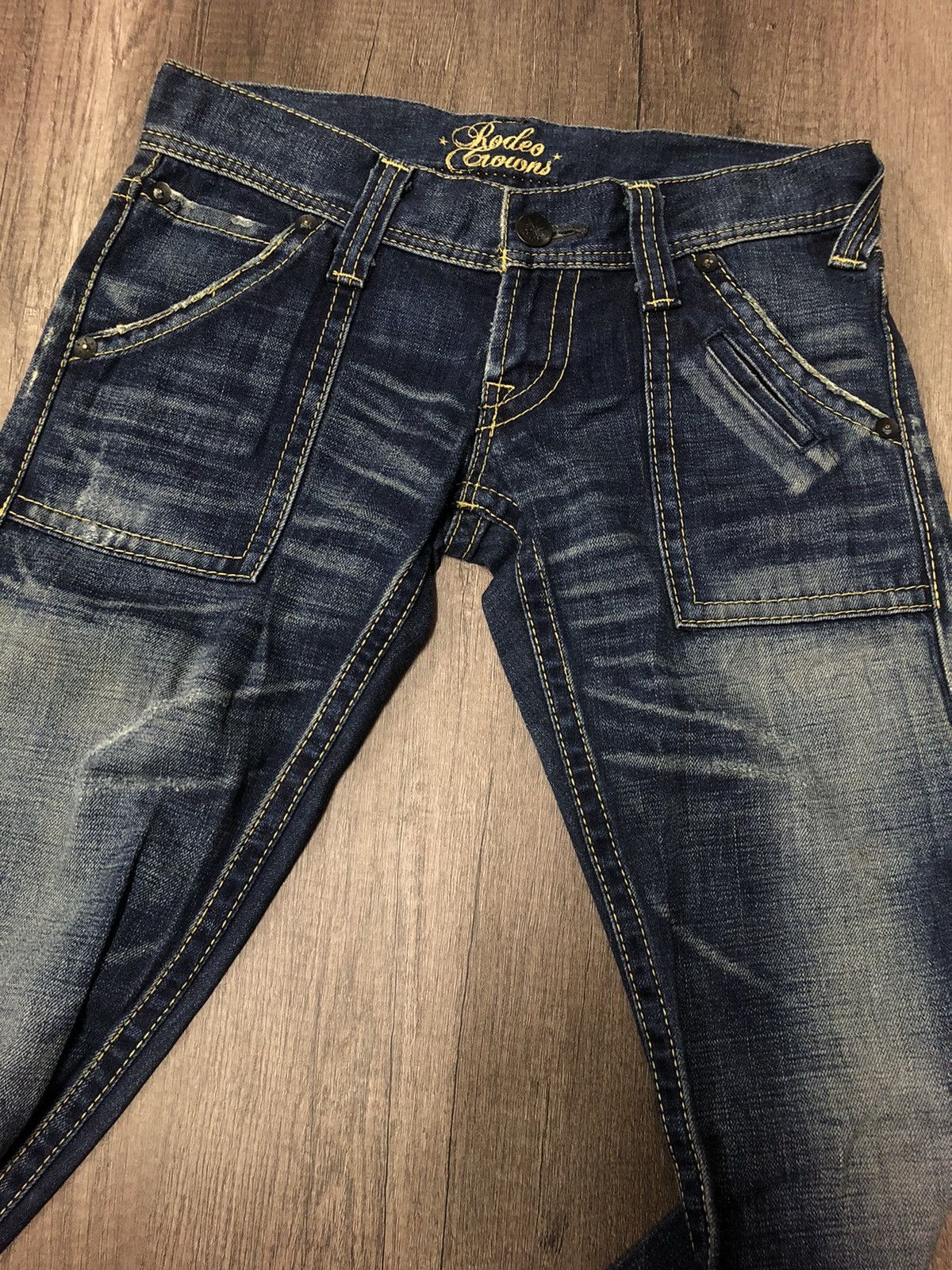 Japanese Brand Vintage Japanese Brand Rodeo Crowns Jeans Skull Design Size 30" / US 8 / IT 44 - 8 Thumbnail