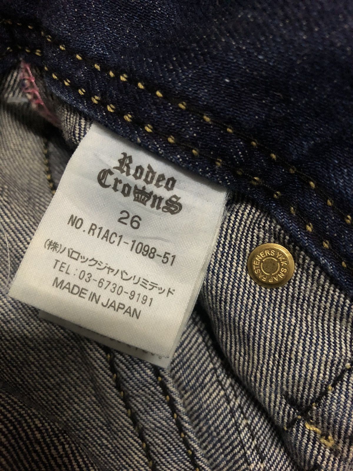 Japanese Brand Vintage Japanese Brand Rodeo Crowns Jeans Skull Design Size 30" / US 8 / IT 44 - 13 Thumbnail