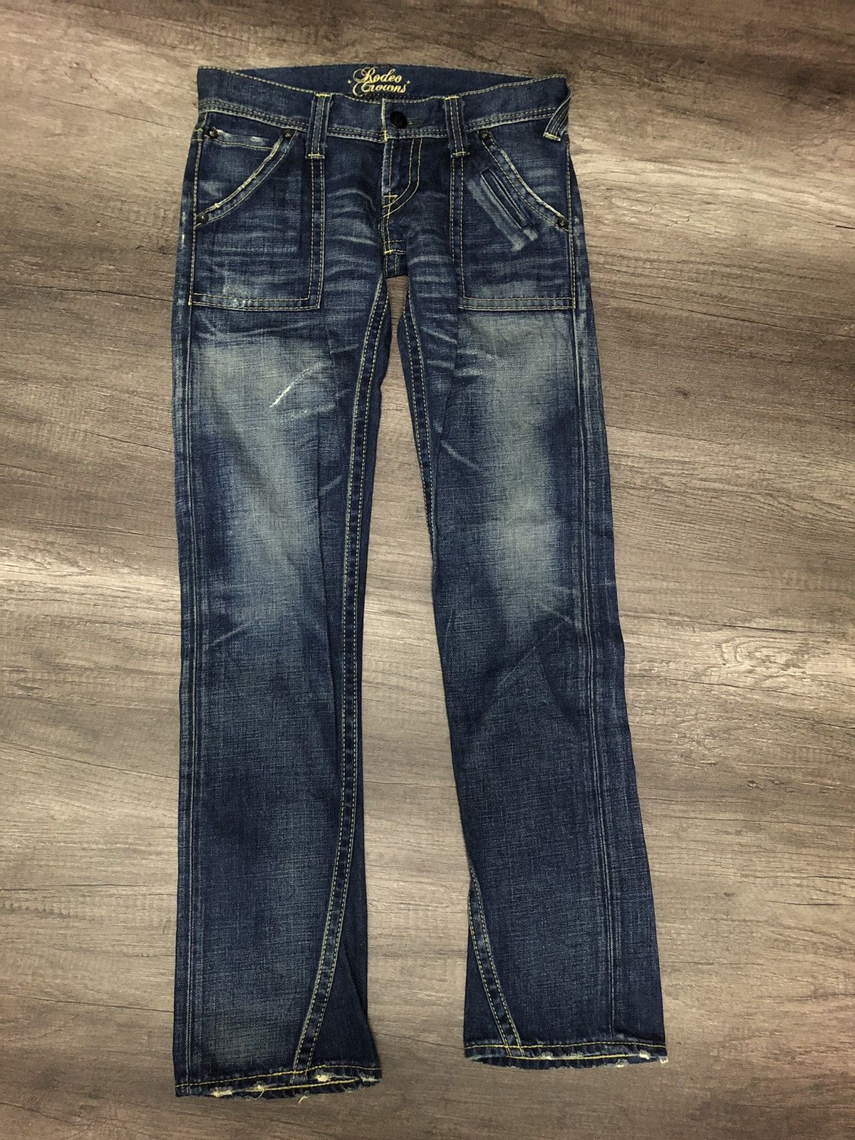 Japanese Brand Vintage Japanese Brand Rodeo Crowns Jeans Skull Design Size 30" / US 8 / IT 44 - 6 Thumbnail