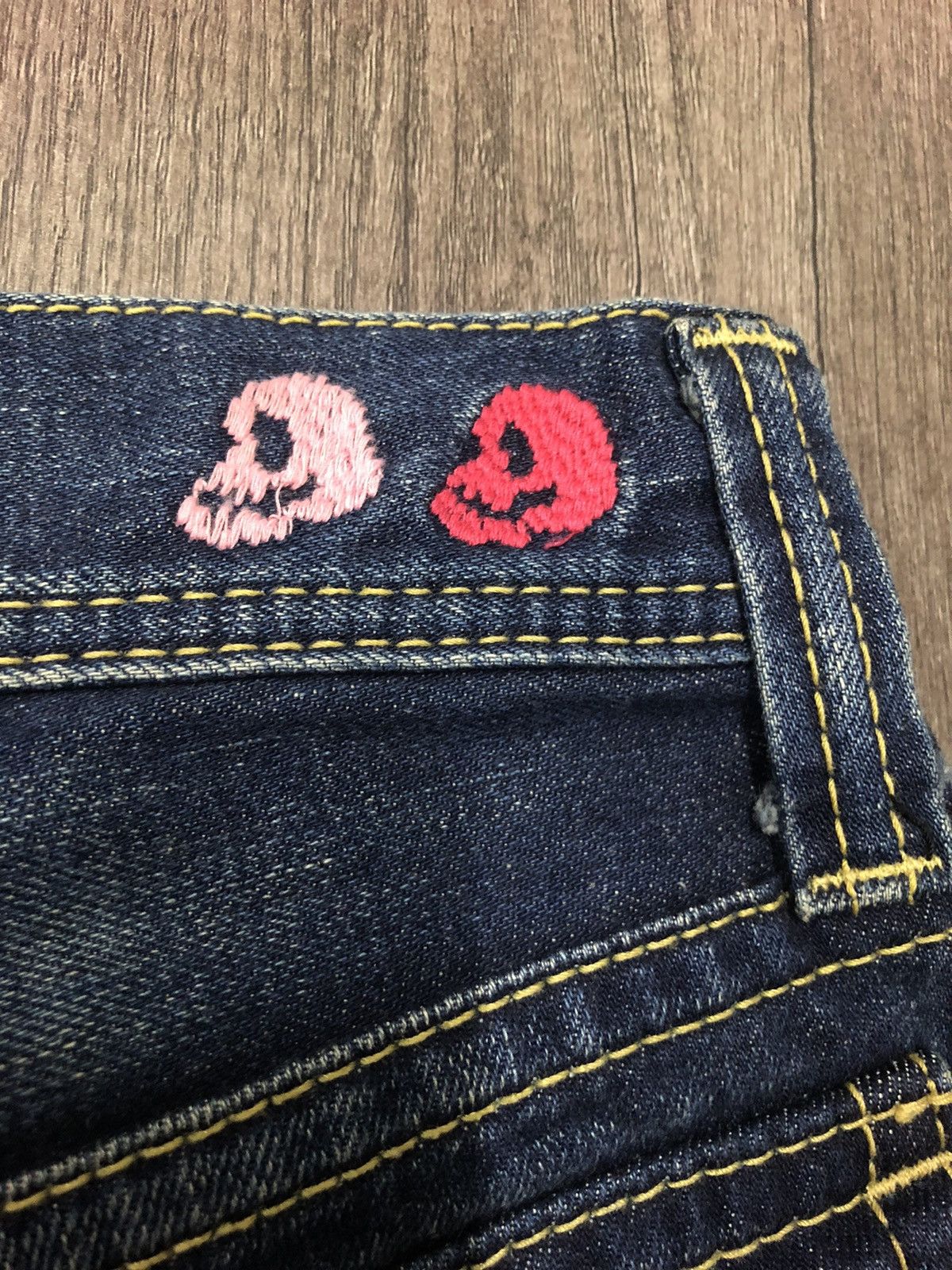 Japanese Brand Vintage Japanese Brand Rodeo Crowns Jeans Skull Design Size 30" / US 8 / IT 44 - 3 Thumbnail