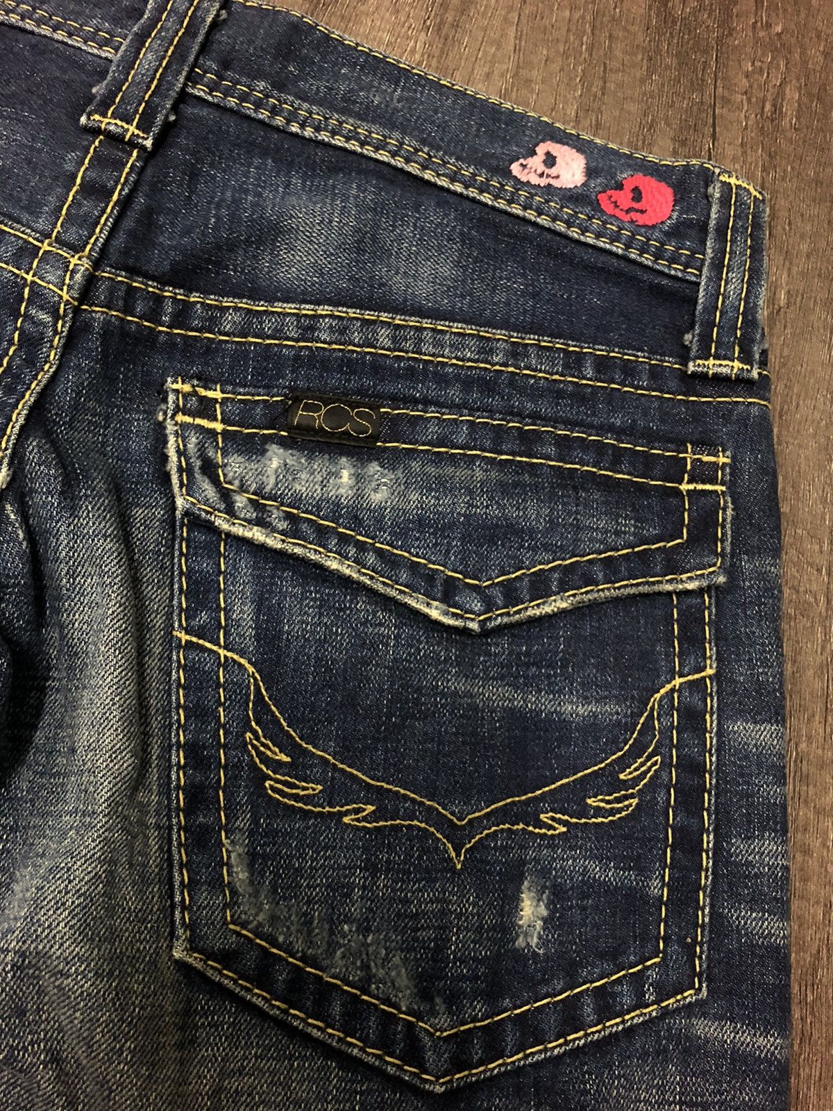 Japanese Brand Vintage Japanese Brand Rodeo Crowns Jeans Skull Design Size 30" / US 8 / IT 44 - 2 Thumbnail