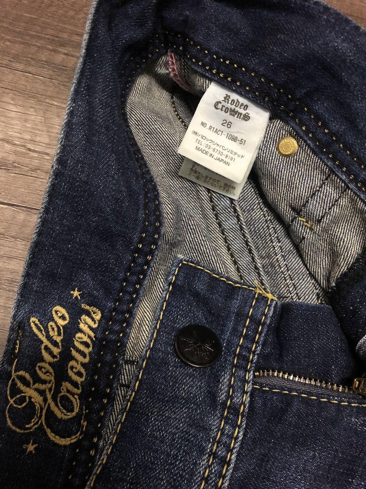 Japanese Brand Vintage Japanese Brand Rodeo Crowns Jeans Skull Design Size 30" / US 8 / IT 44 - 14 Thumbnail