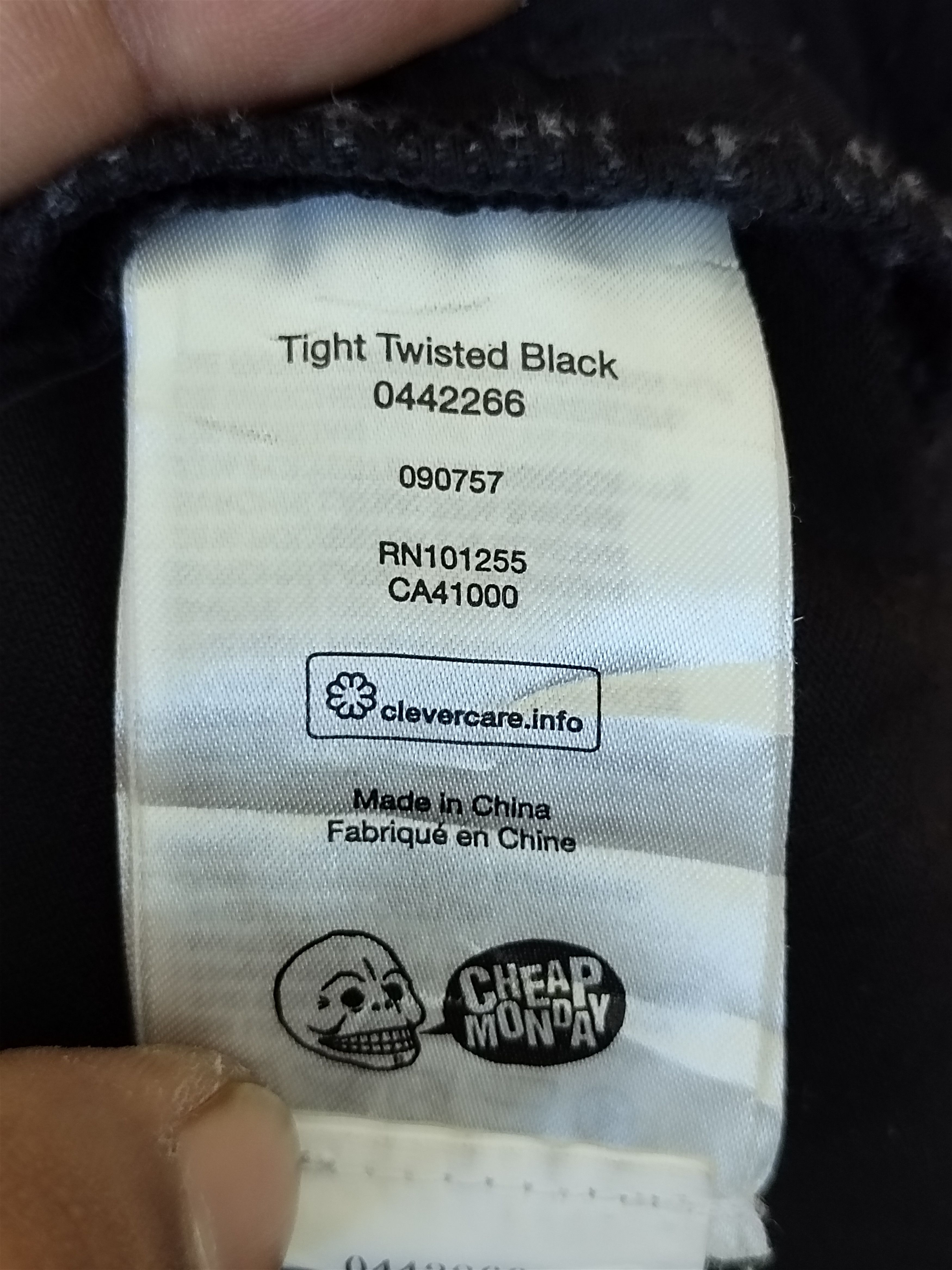 Hysteric Glamour Cheap Monday Tight Twisted Skinny Black 2004 Denim Pants Size US 28 / EU 44 - 15 Thumbnail