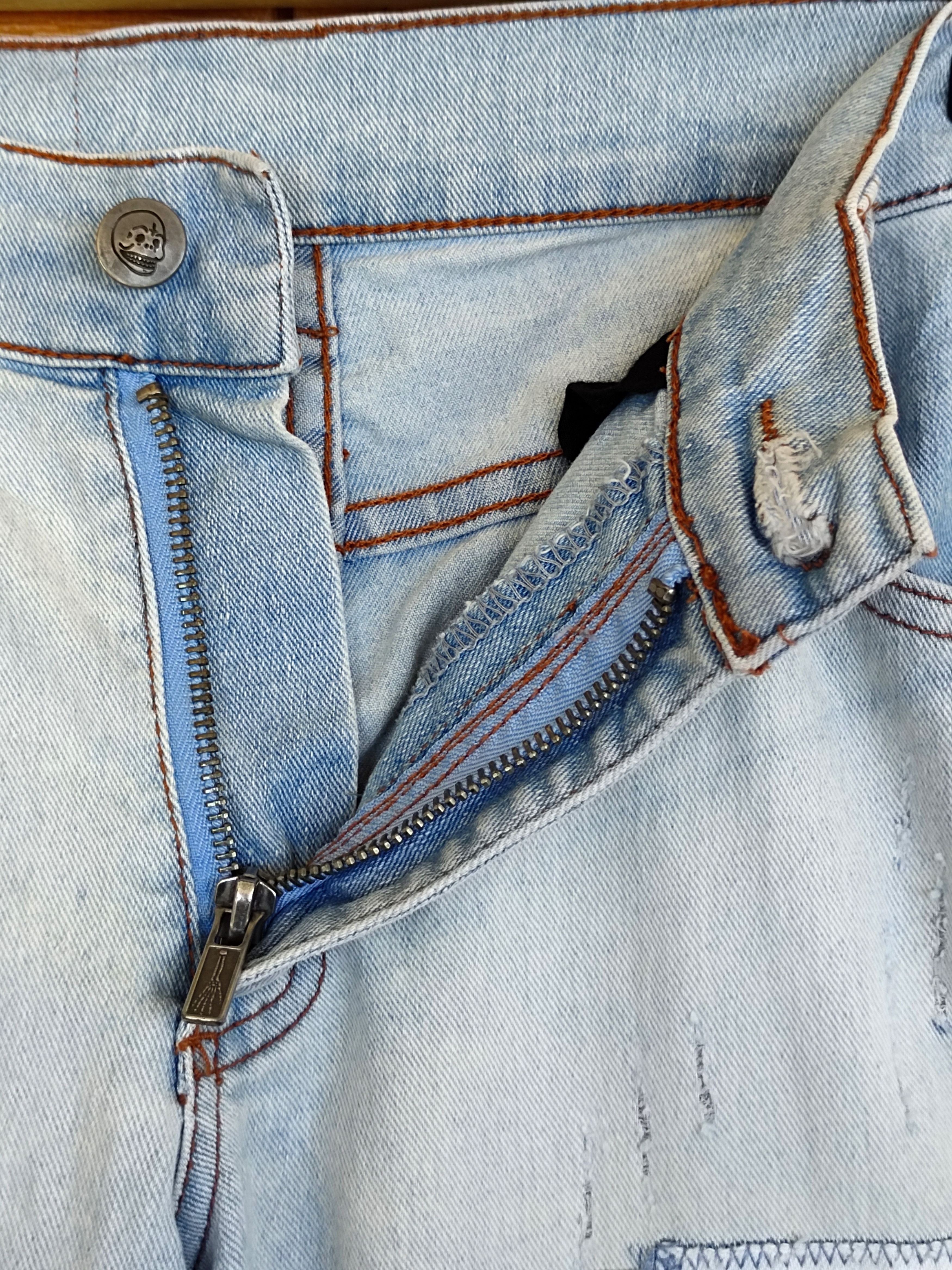 Cheap Monday Cheap Monday Patchwork Distressed Skinny Denim Pants Size US 28 / EU 44 - 15 Thumbnail