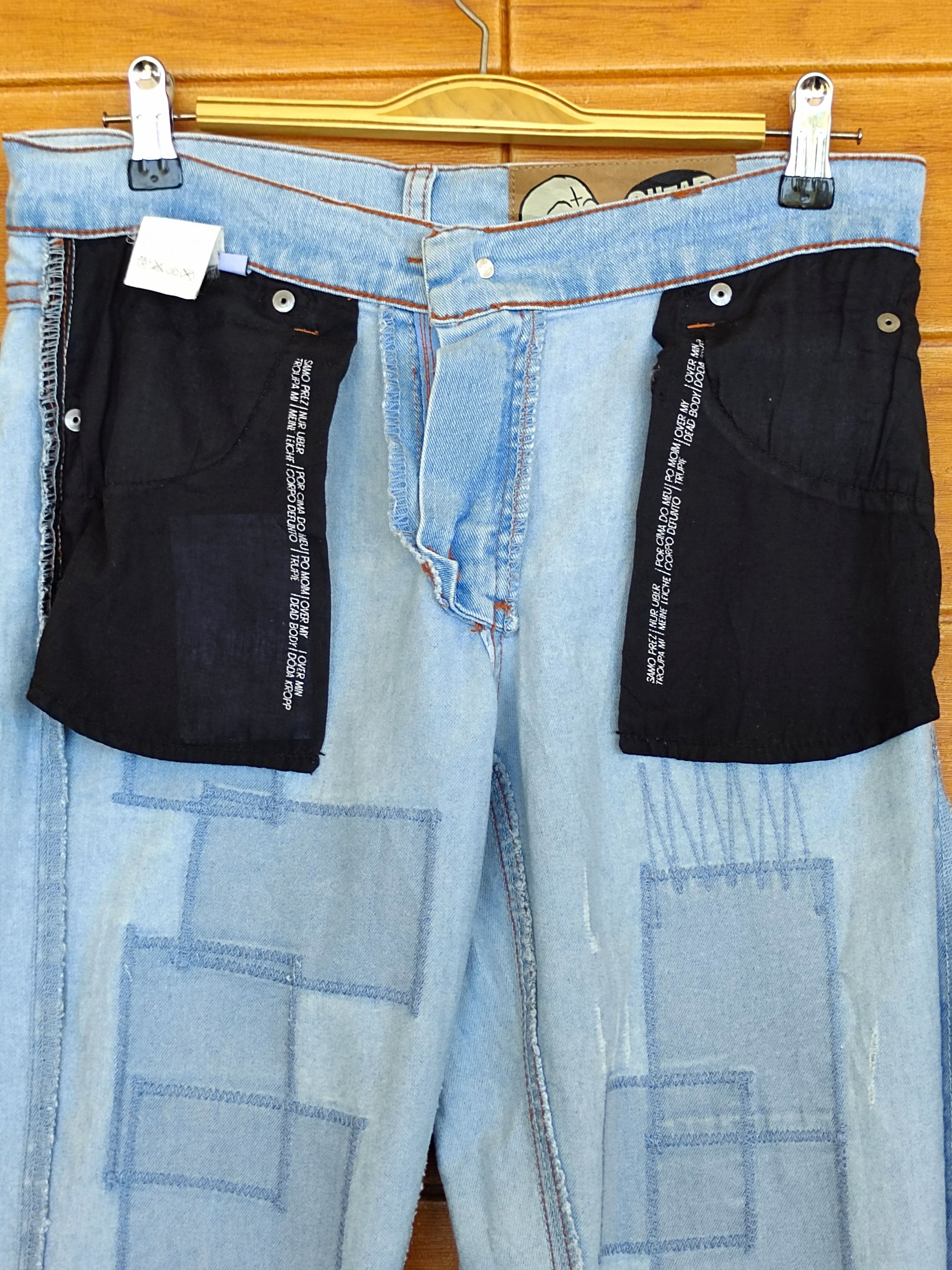 Cheap Monday Cheap Monday Patchwork Distressed Skinny Denim Pants Size US 28 / EU 44 - 16 Thumbnail