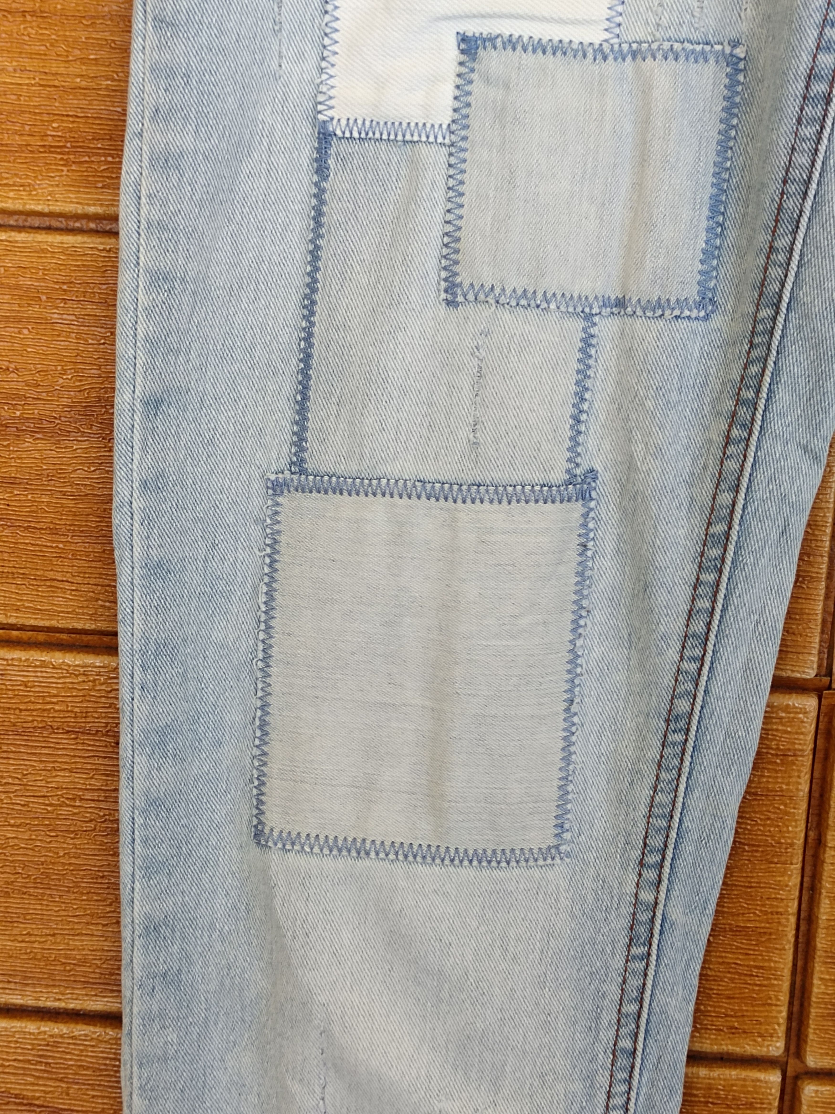 Cheap Monday Cheap Monday Patchwork Distressed Skinny Denim Pants Size US 28 / EU 44 - 3 Thumbnail