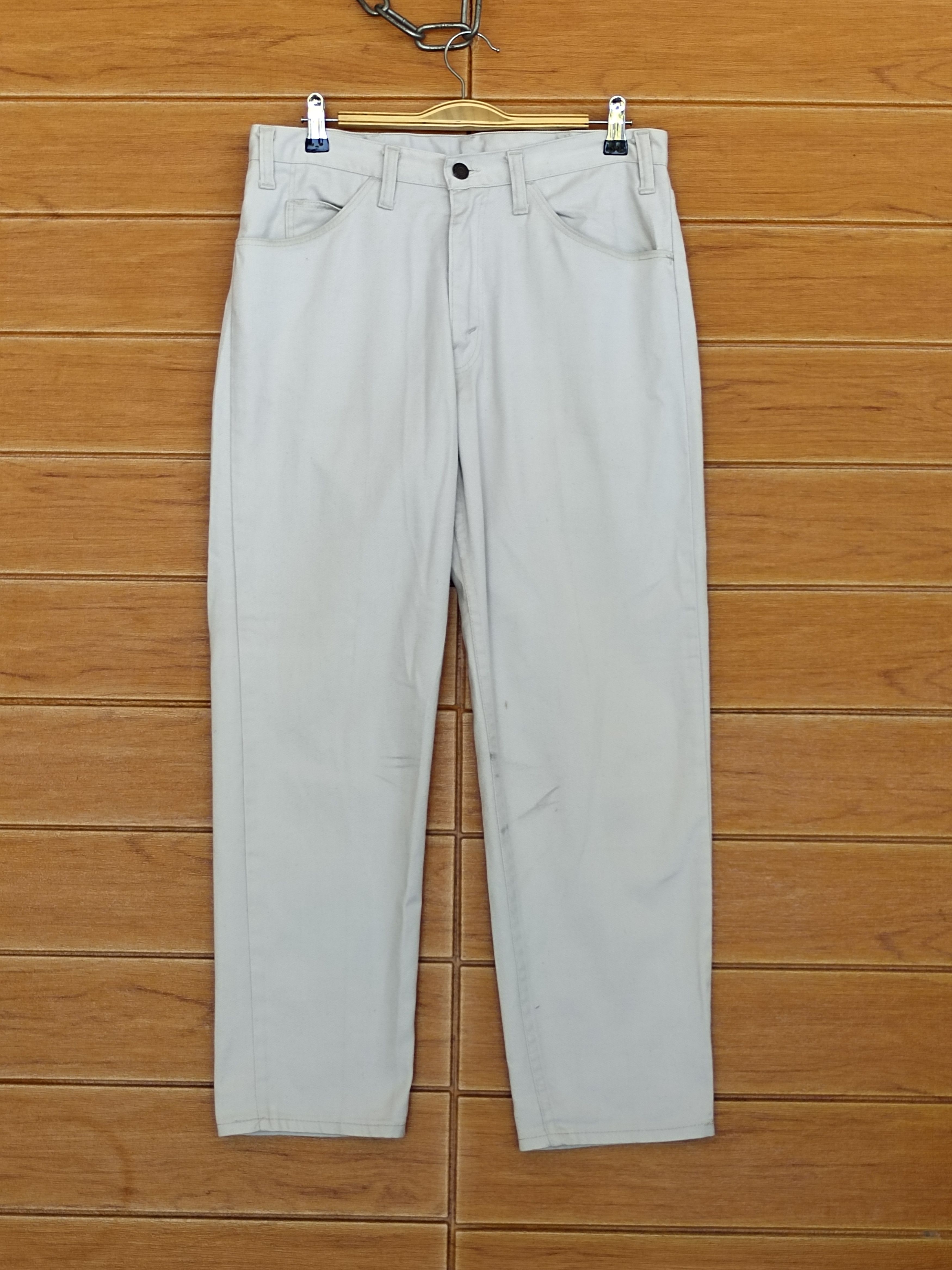 Levi's Vintage 70s Levis Sta Prest Big E Top Button #G Denim Pants Size US 31 - 1 Thumbnail
