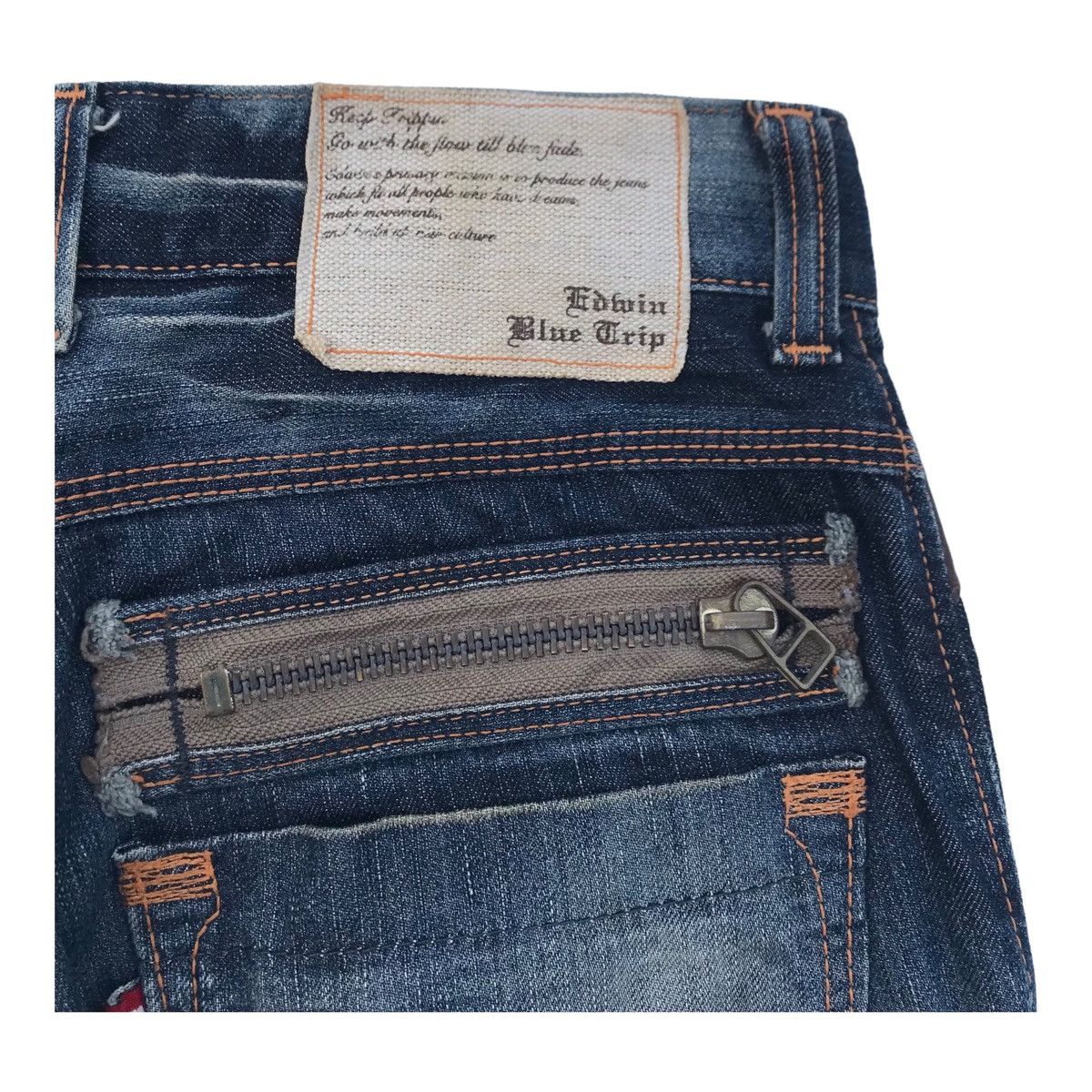 Edwin Edwin Blue Trip Faded Denim Pants Size US 31 - 17 Thumbnail