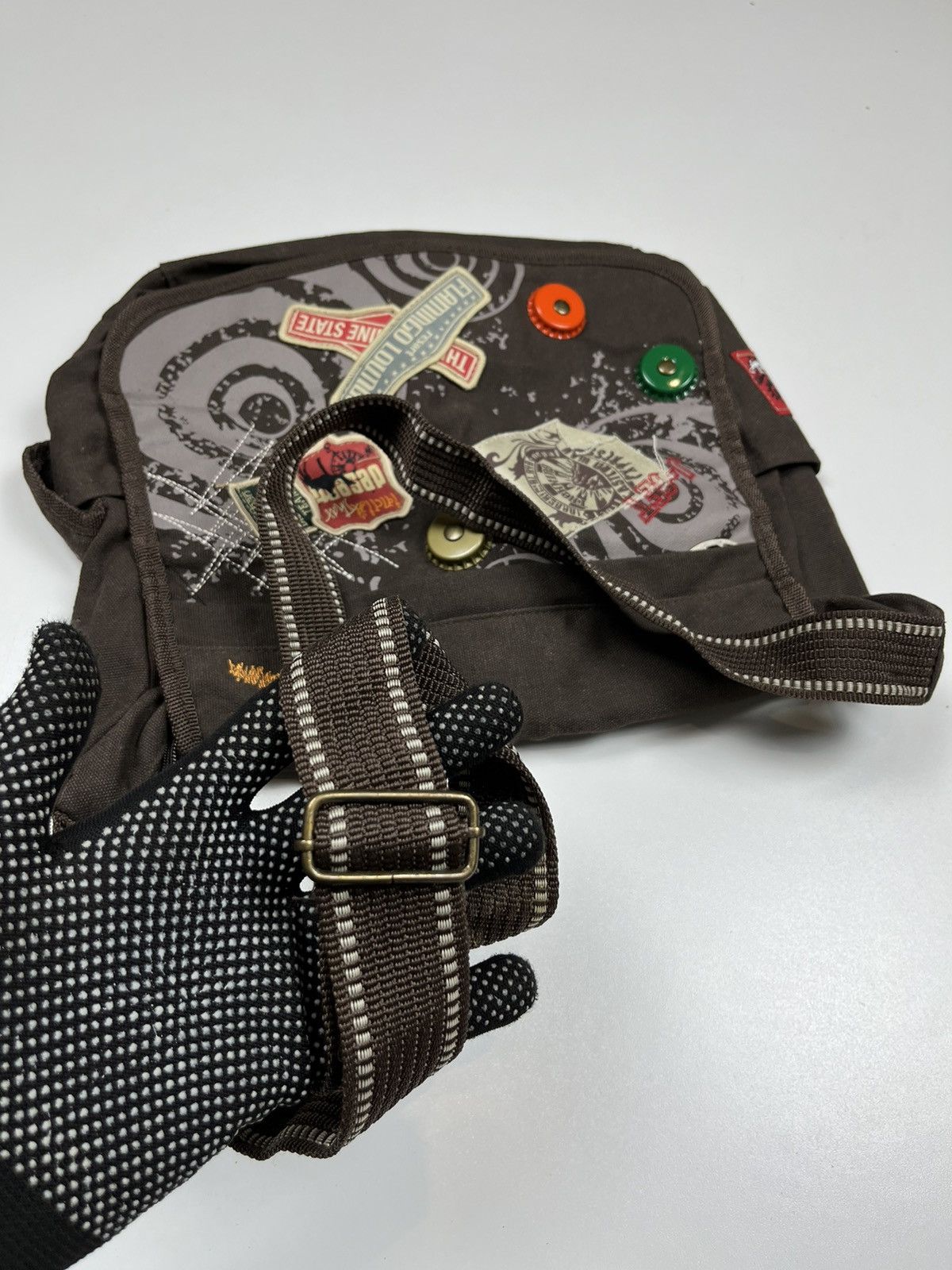 Japanese Brand y2k Patchwork Crossbody Bag Messenger Vintage Japanese Size ONE SIZE - 10 Thumbnail