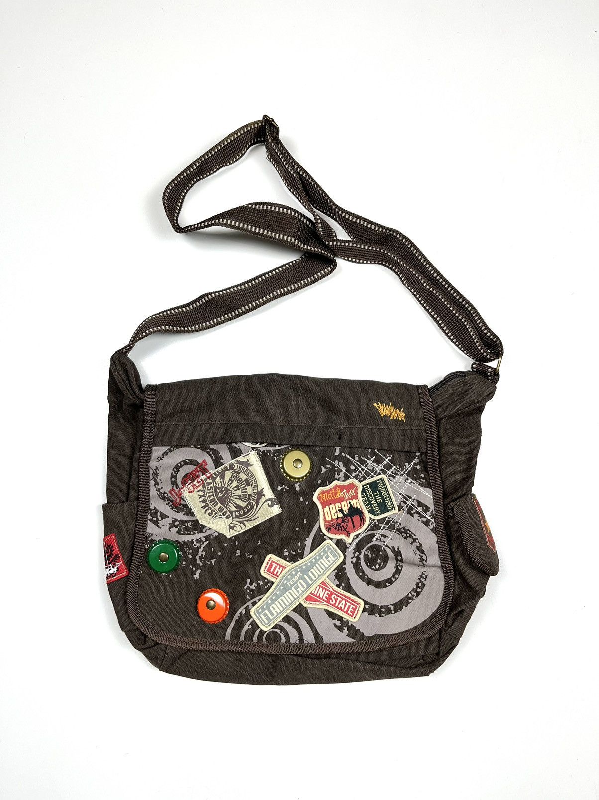 Japanese Brand y2k Patchwork Crossbody Bag Messenger Vintage Japanese Size ONE SIZE - 1 Thumbnail