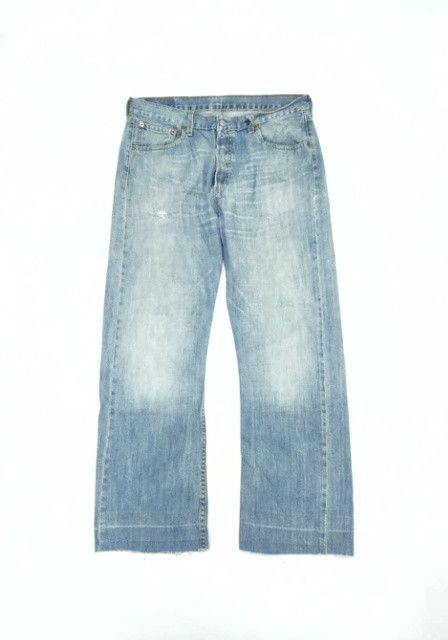 image of Levis x Vintage Levi's 501 Distressed Cropped Jeans 34X29 in Blue, Men's