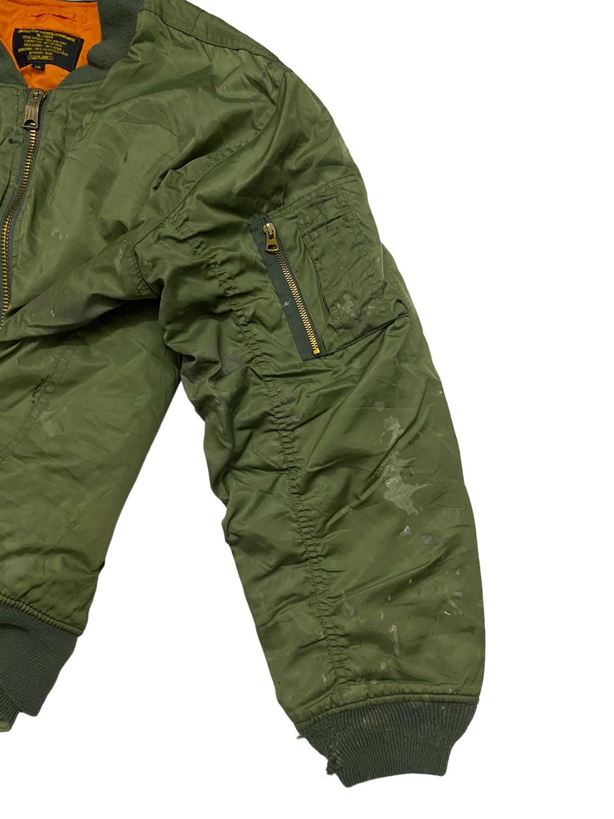 Vintage Trashed Ma1 Bomber Jacket Size US XL / EU 56 / 4 - 9 Thumbnail
