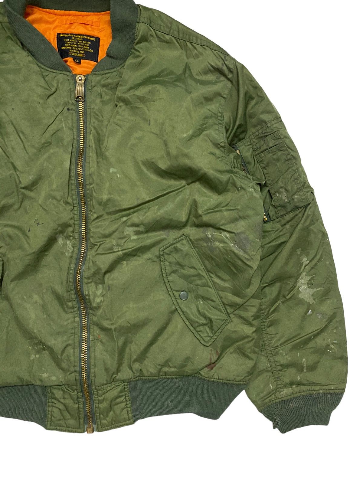 Vintage Trashed Ma1 Bomber Jacket Size US XL / EU 56 / 4 - 3 Thumbnail