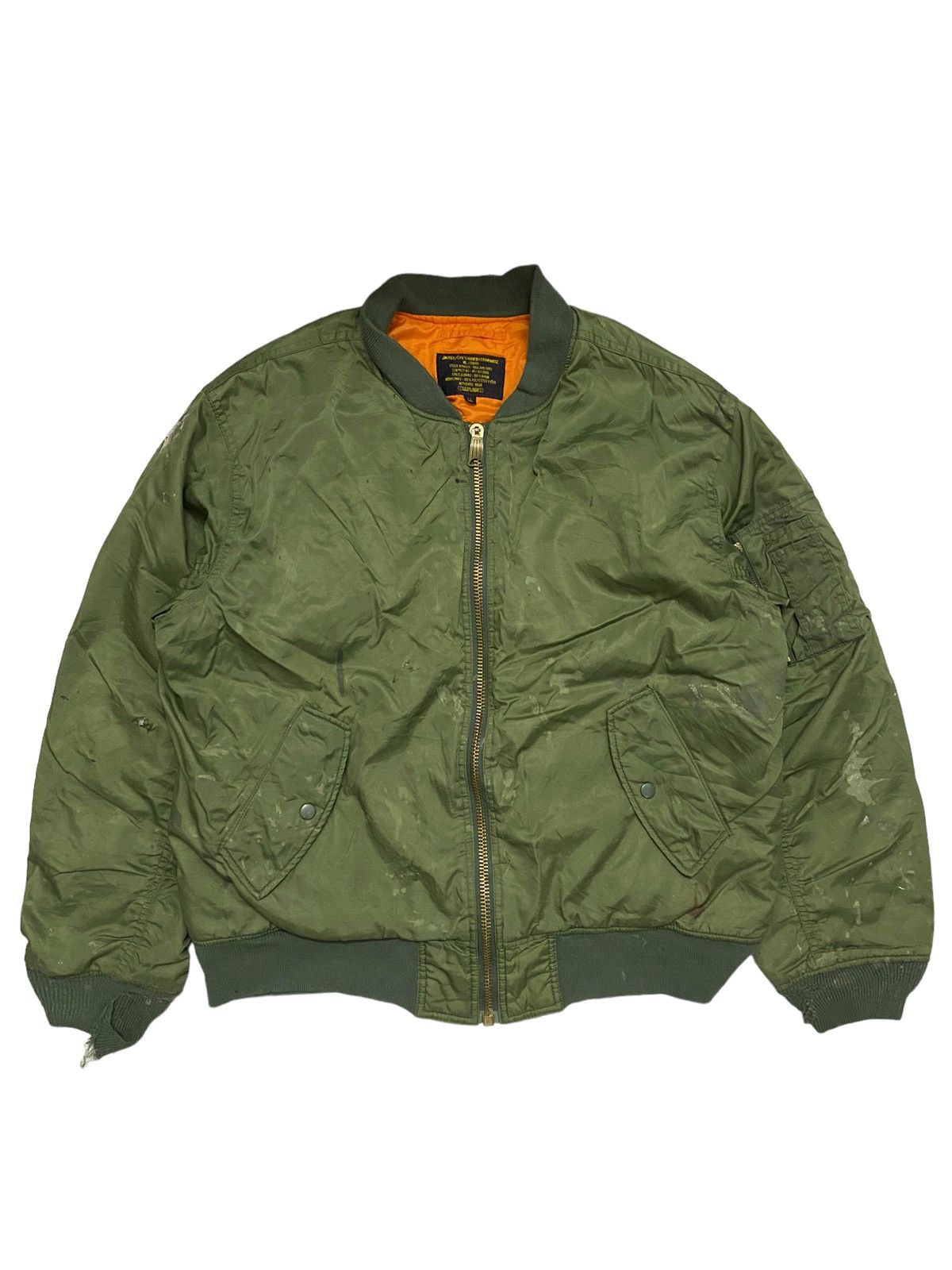Vintage Trashed Ma1 Bomber Jacket Size US XL / EU 56 / 4 - 1 Thumbnail