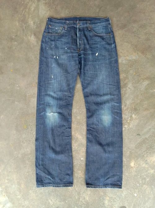 Levi's Vintage Levi's 501 Straight Leg Distressed Jeans 33x33 Size US 33 - 1 Thumbnail