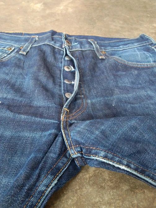 Levi's Vintage Levi's 501 Straight Leg Distressed Jeans 33x33 Size US 33 - 4 Thumbnail