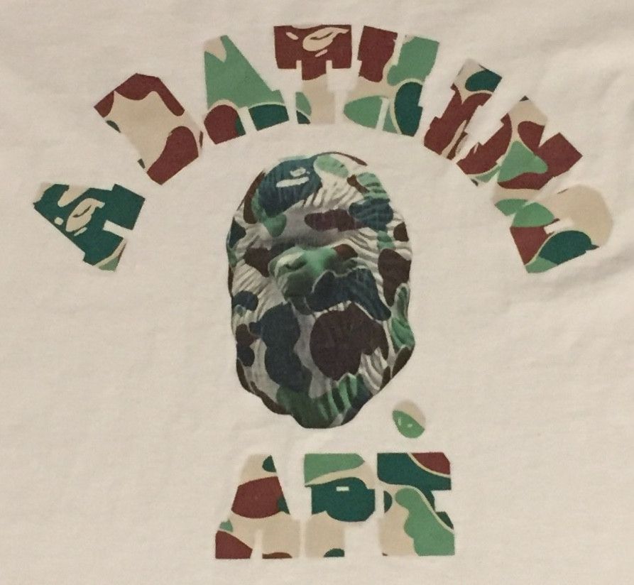 Bape Bape camo logo tee shirt Size S / US 4 / IT 40 - 3 Thumbnail