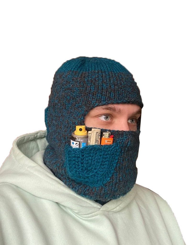 Other hand knitted masks Balaclava with a sight Size ONE SIZE - 4 Thumbnail