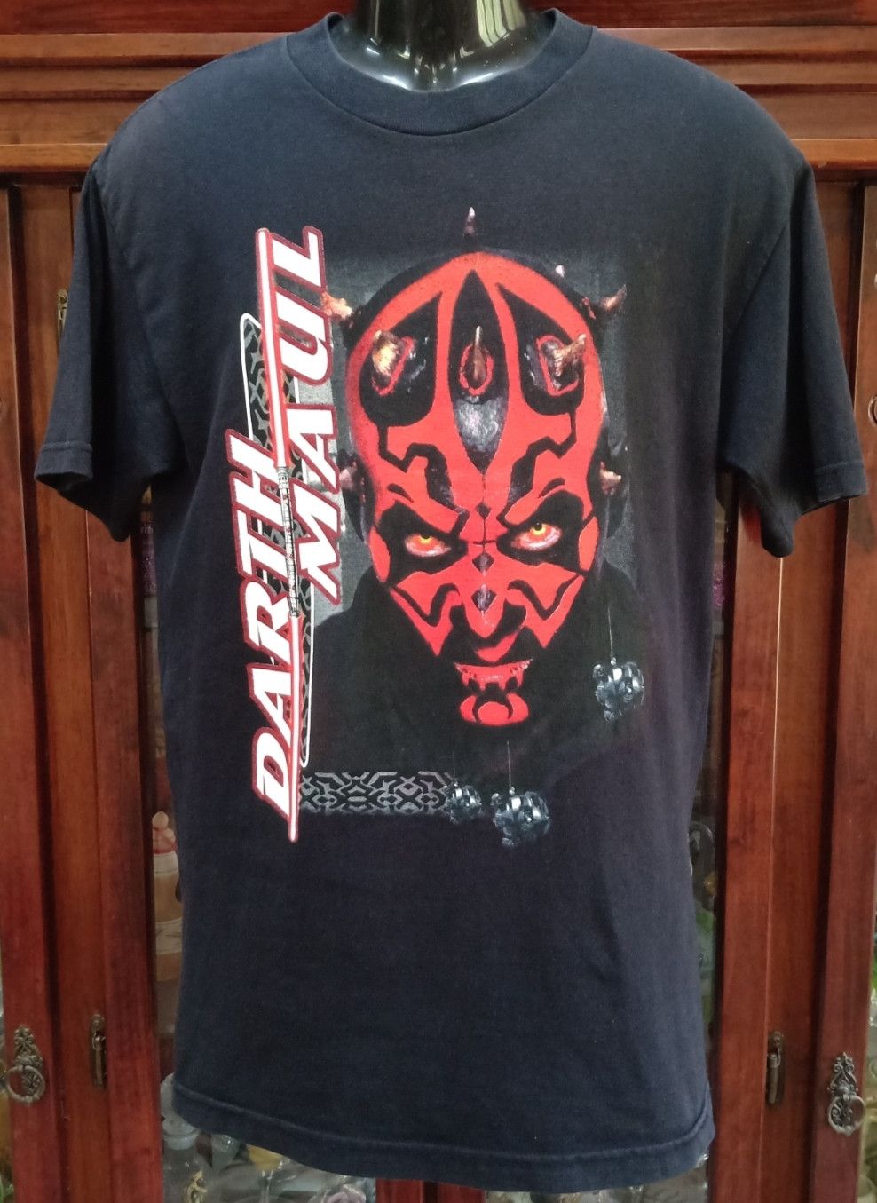 image of Movie x Star Wars Vintage Star Wars : Darth Maul T-Shirt in Black, Men's (Size Medium)