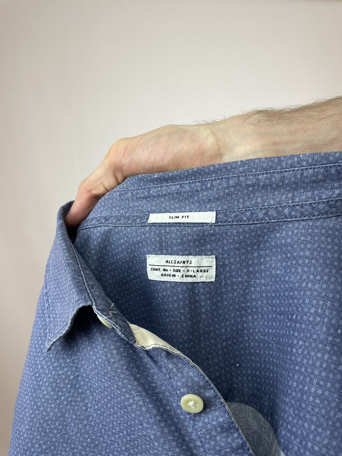 Allsaints ALLSAINTS Linen/Cotton shirts Mens size XL Size US XL / EU 56 / 4 - 12 Thumbnail