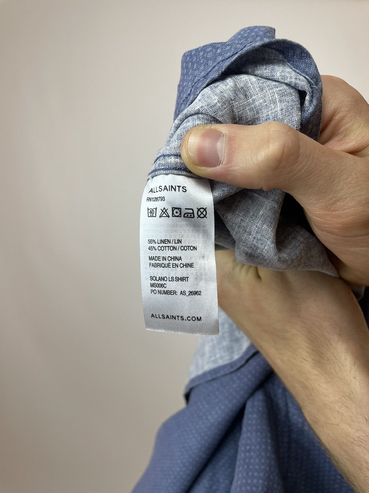 Allsaints ALLSAINTS Linen/Cotton shirts Mens size XL Size US XL / EU 56 / 4 - 13 Thumbnail