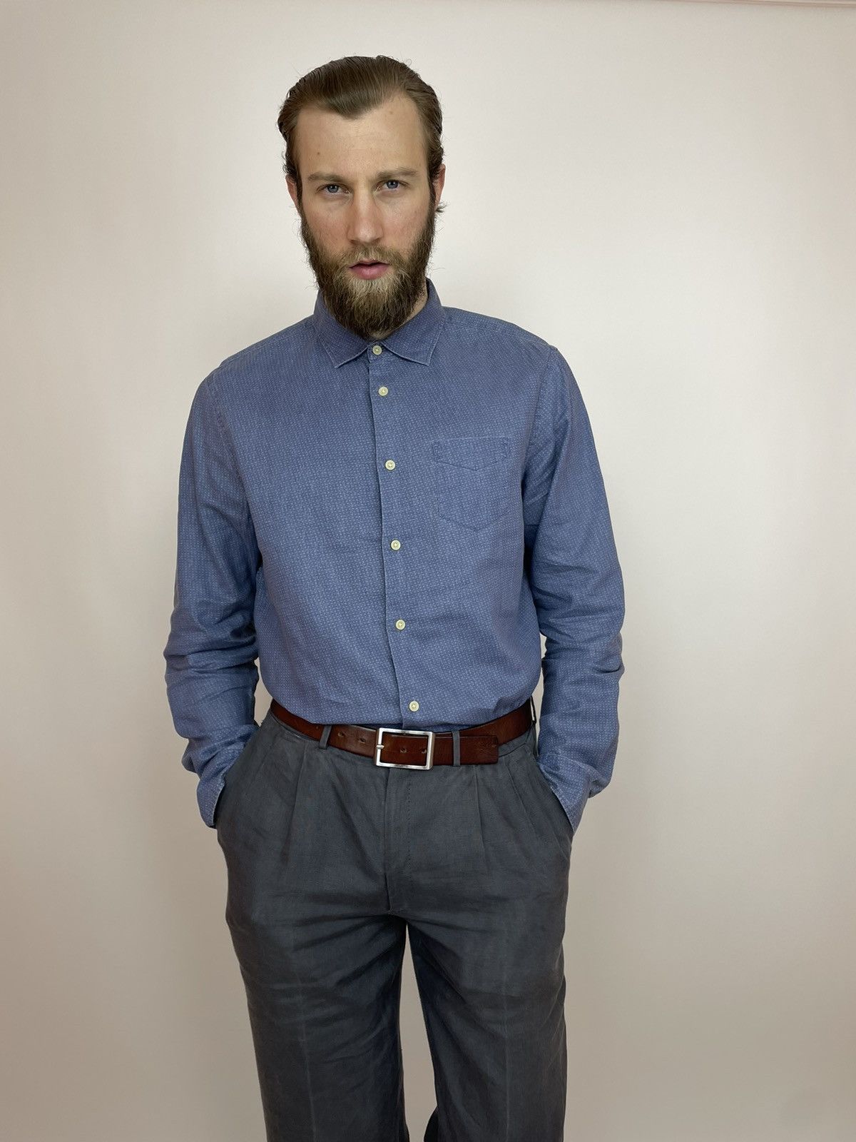 Allsaints ALLSAINTS Linen/Cotton shirts Mens size XL Size US XL / EU 56 / 4 - 1 Thumbnail