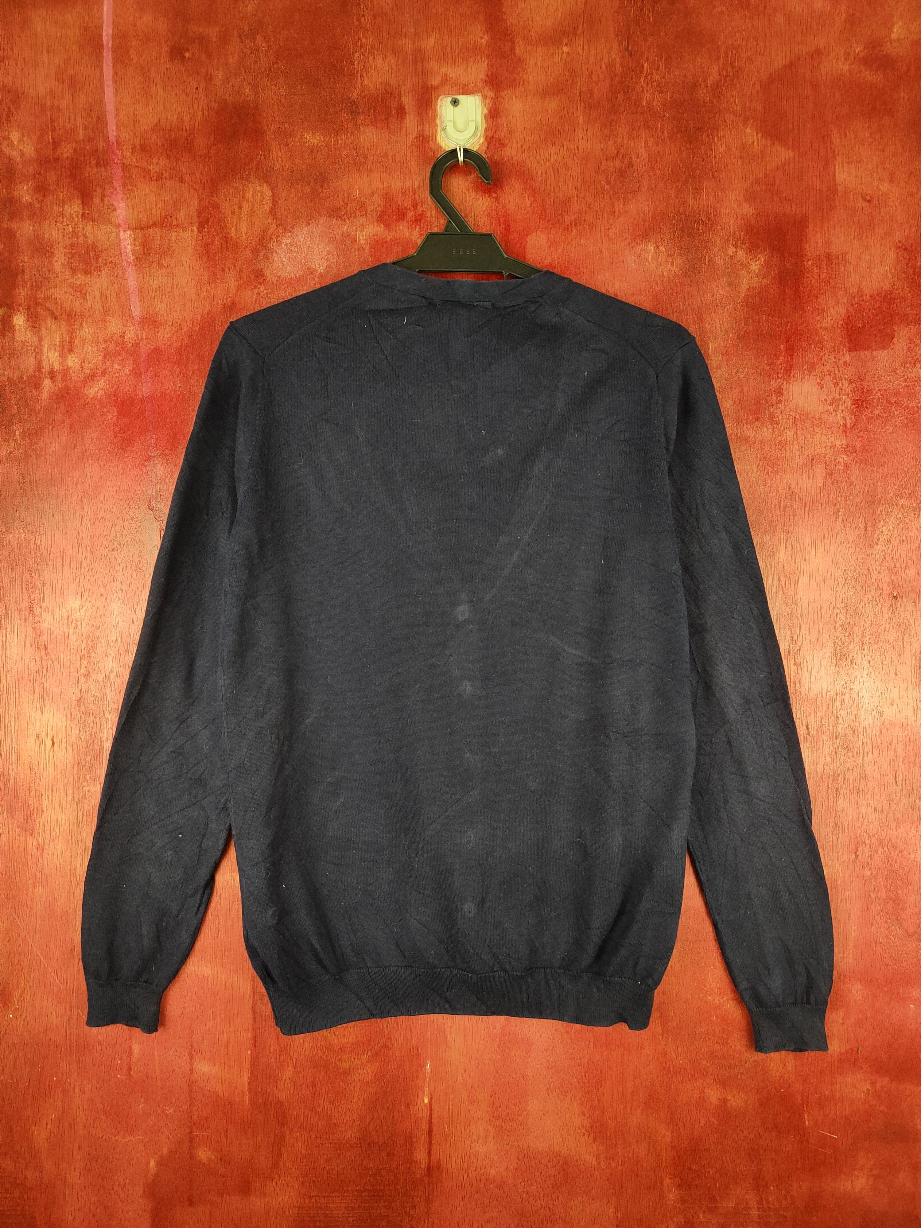 Japanese Brand × Uniqlo Uniqlo Dark Blue vintage Cardigan knitwear #S872 Size L / US 10 / IT 46 - 7 Thumbnail