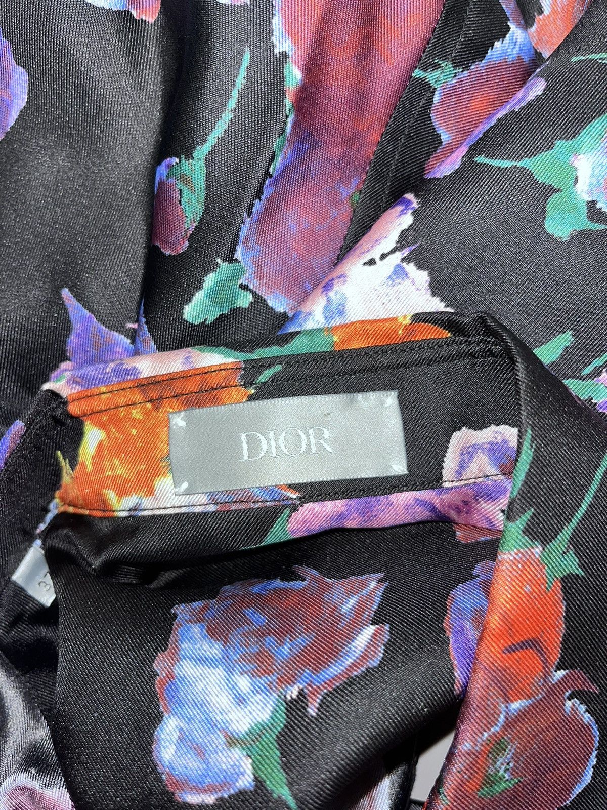 Dior × Kaws Floral Bee Embroidered Silk Shirt Size US M / EU 48-50 / 2 - 6 Thumbnail