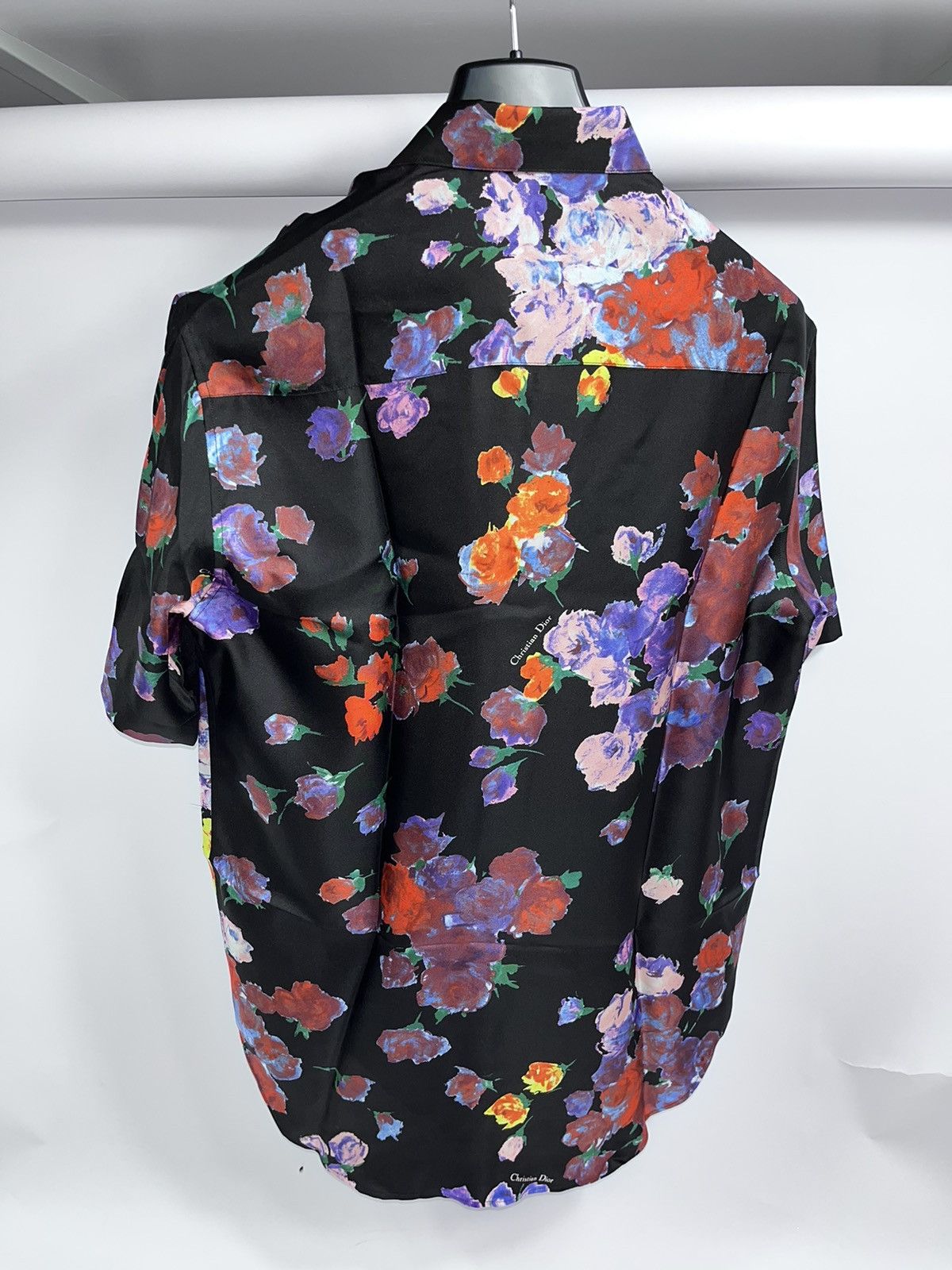 Dior × Kaws Floral Bee Embroidered Silk Shirt Size US M / EU 48-50 / 2 - 2 Thumbnail