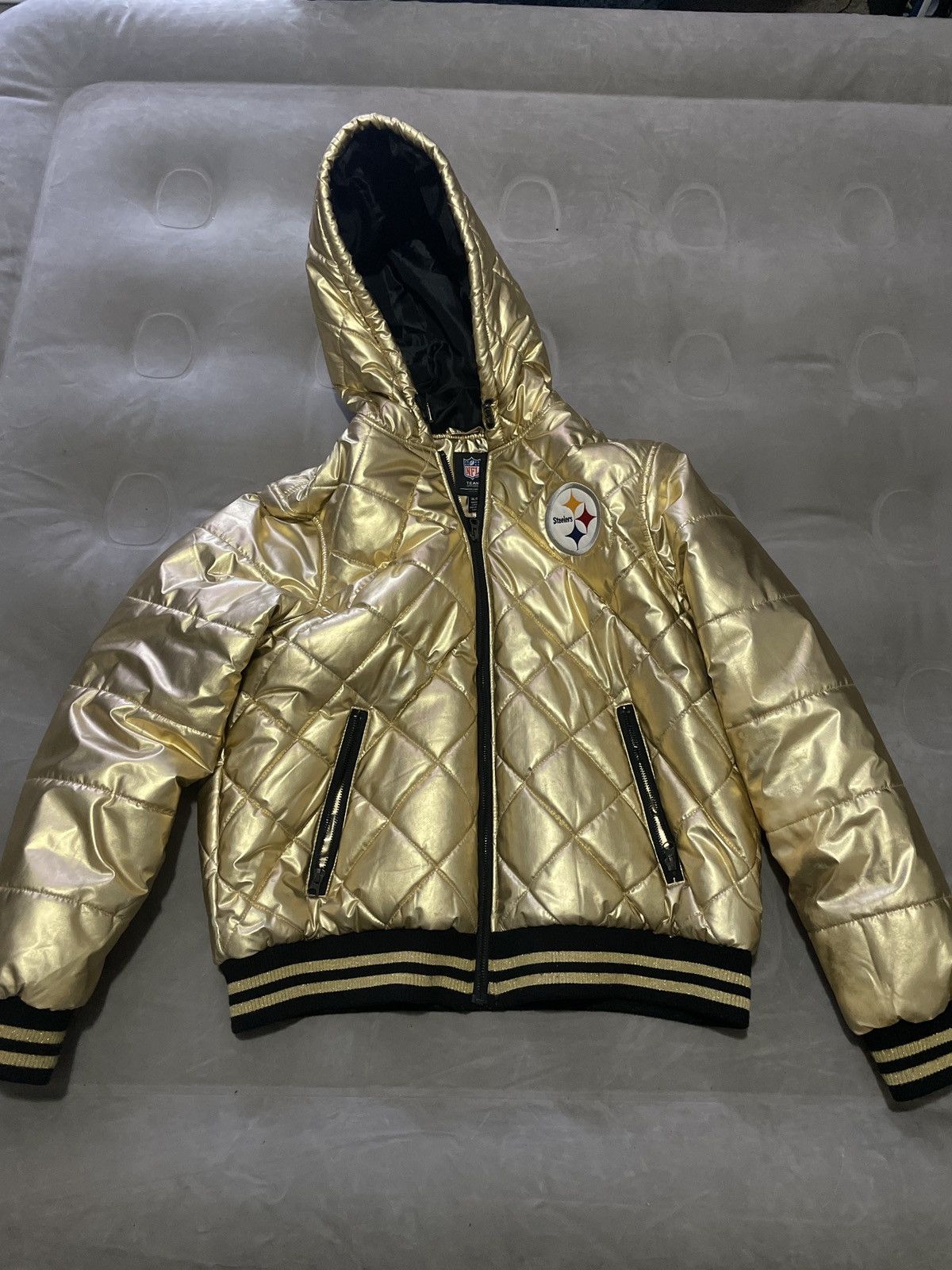 Official Steelers gold puff coat