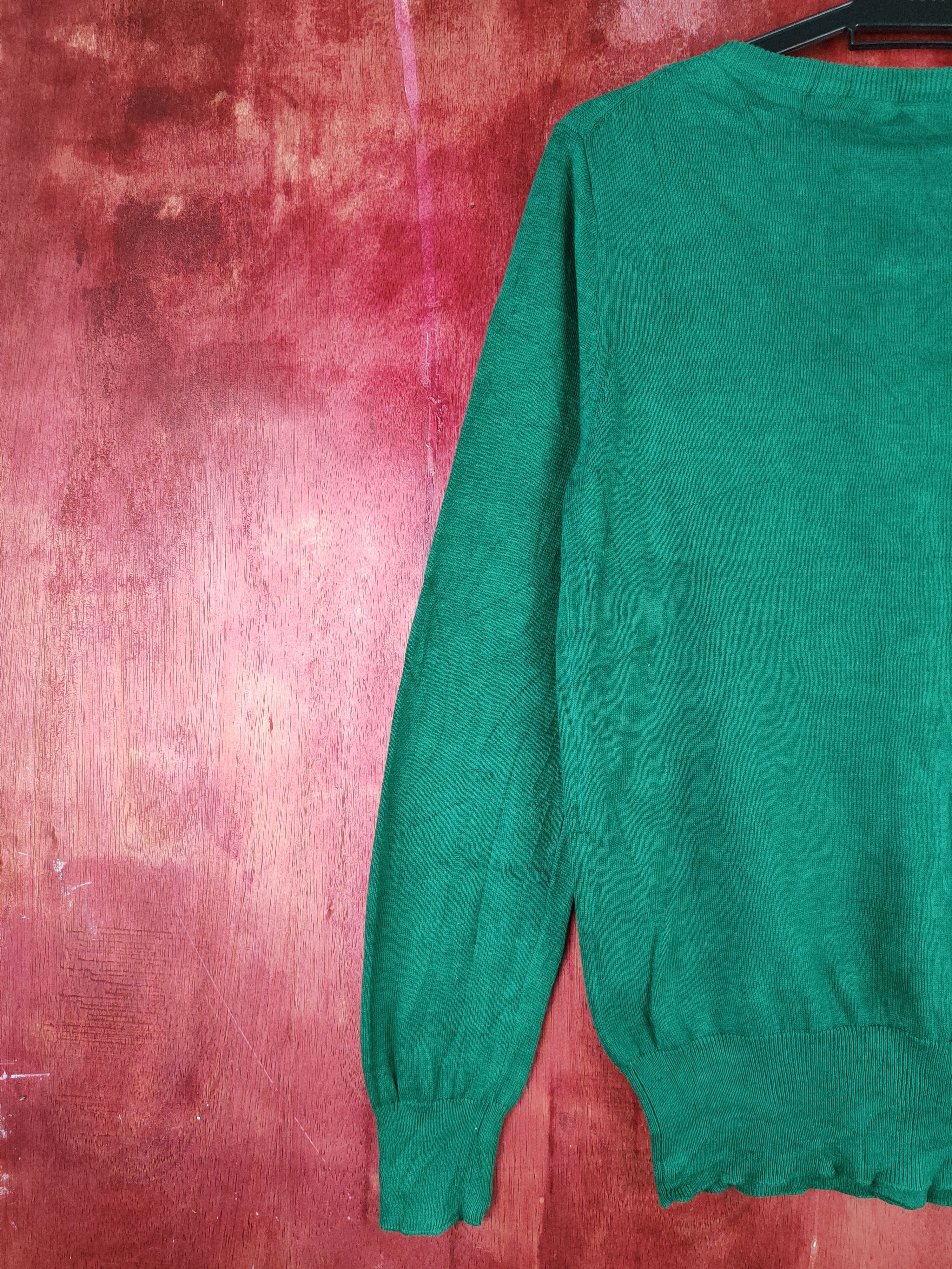 Homespun Knitwear × Japanese Brand Style Basic Green double pocket Cardigan knitwear #S870 Size L / US 10 / IT 46 - 10 Thumbnail