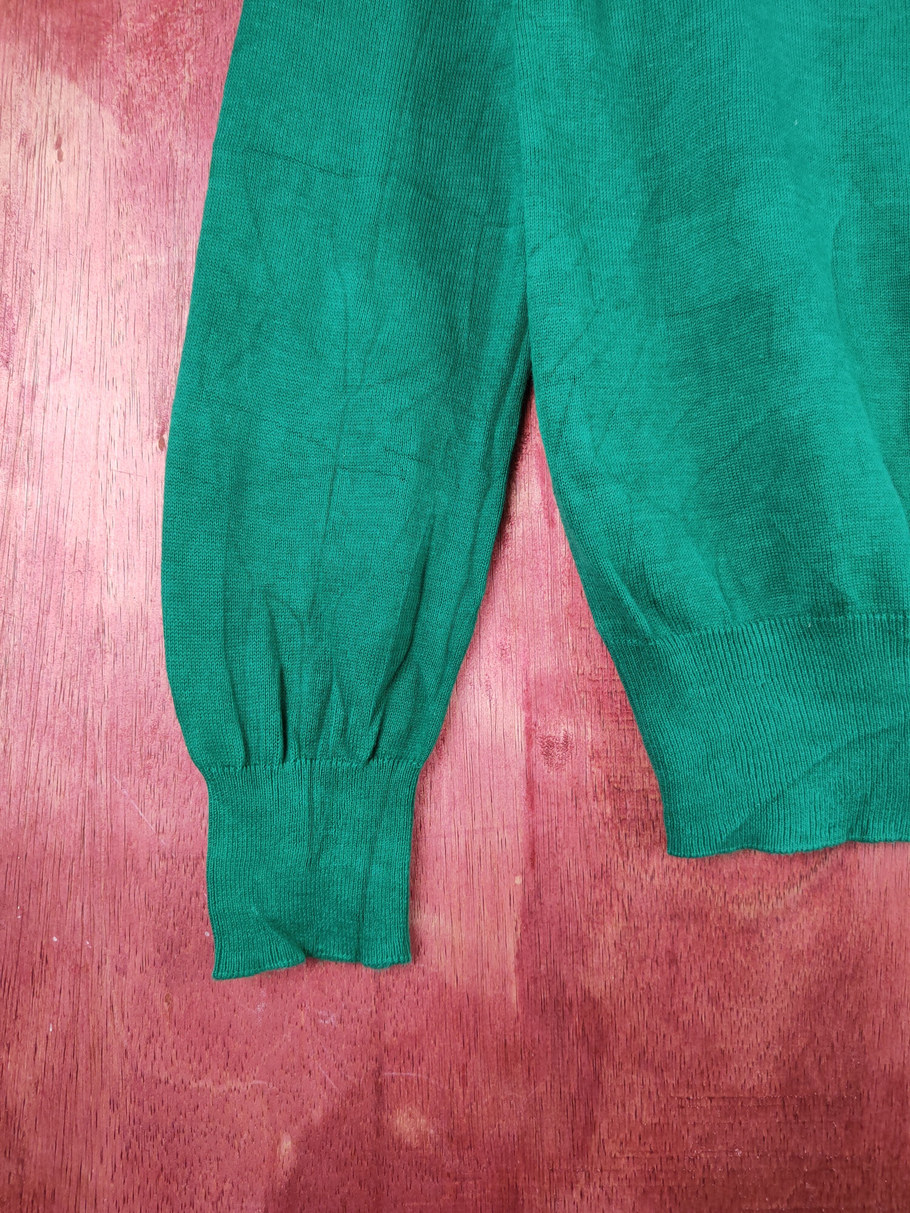Homespun Knitwear × Japanese Brand Style Basic Green double pocket Cardigan knitwear #S870 Size L / US 10 / IT 46 - 5 Thumbnail