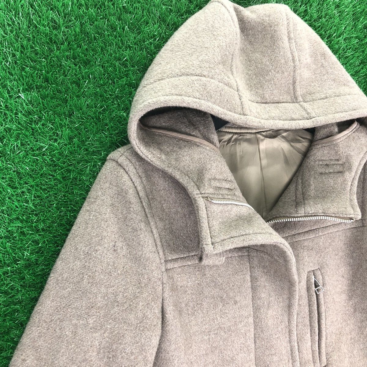 Japanese Brand Vintage 80's Vert áche Wool Zipper Jacket Hoodie Size XS / US 0-2 / IT 36-38 - 2 Thumbnail