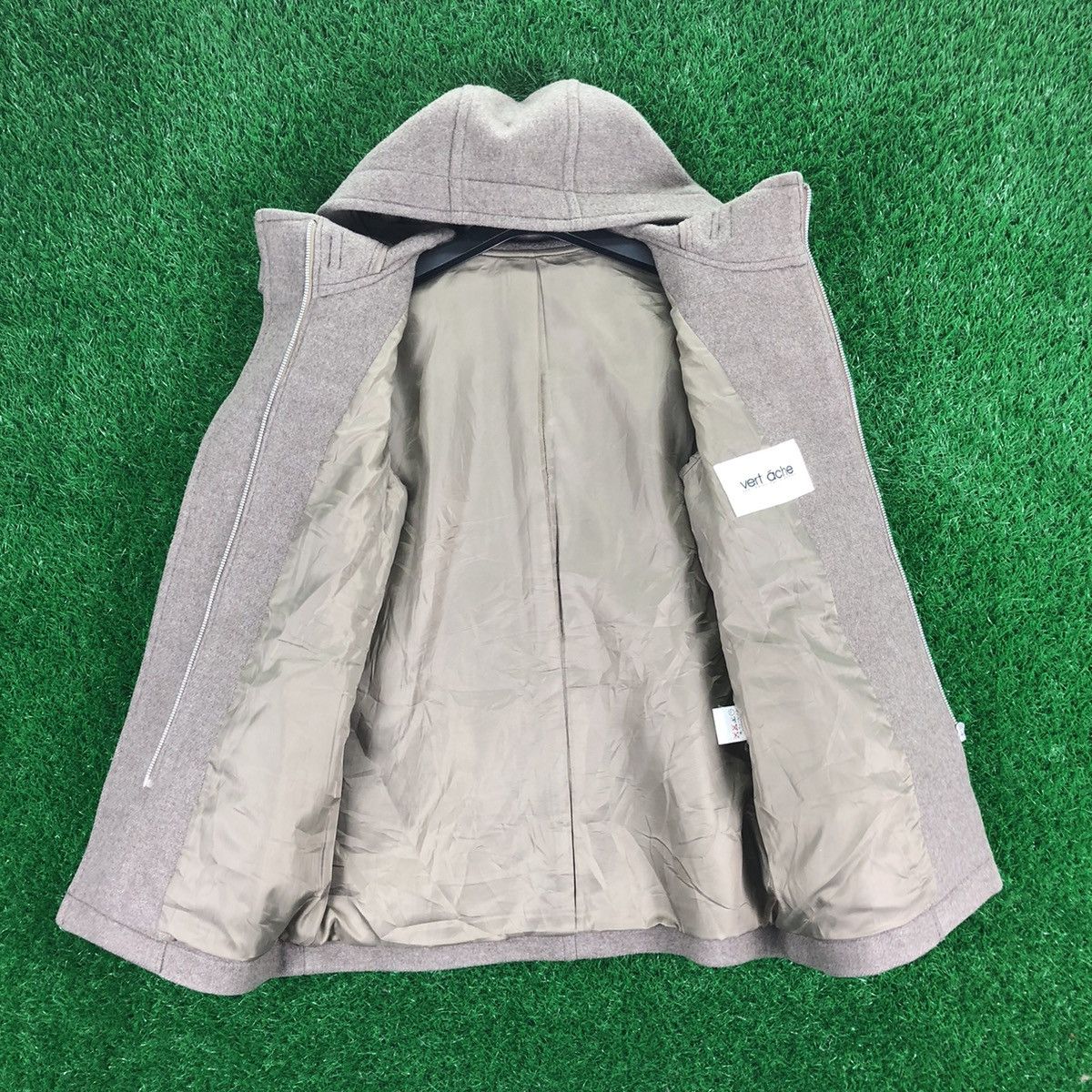Japanese Brand Vintage 80's Vert áche Wool Zipper Jacket Hoodie Size XS / US 0-2 / IT 36-38 - 7 Thumbnail