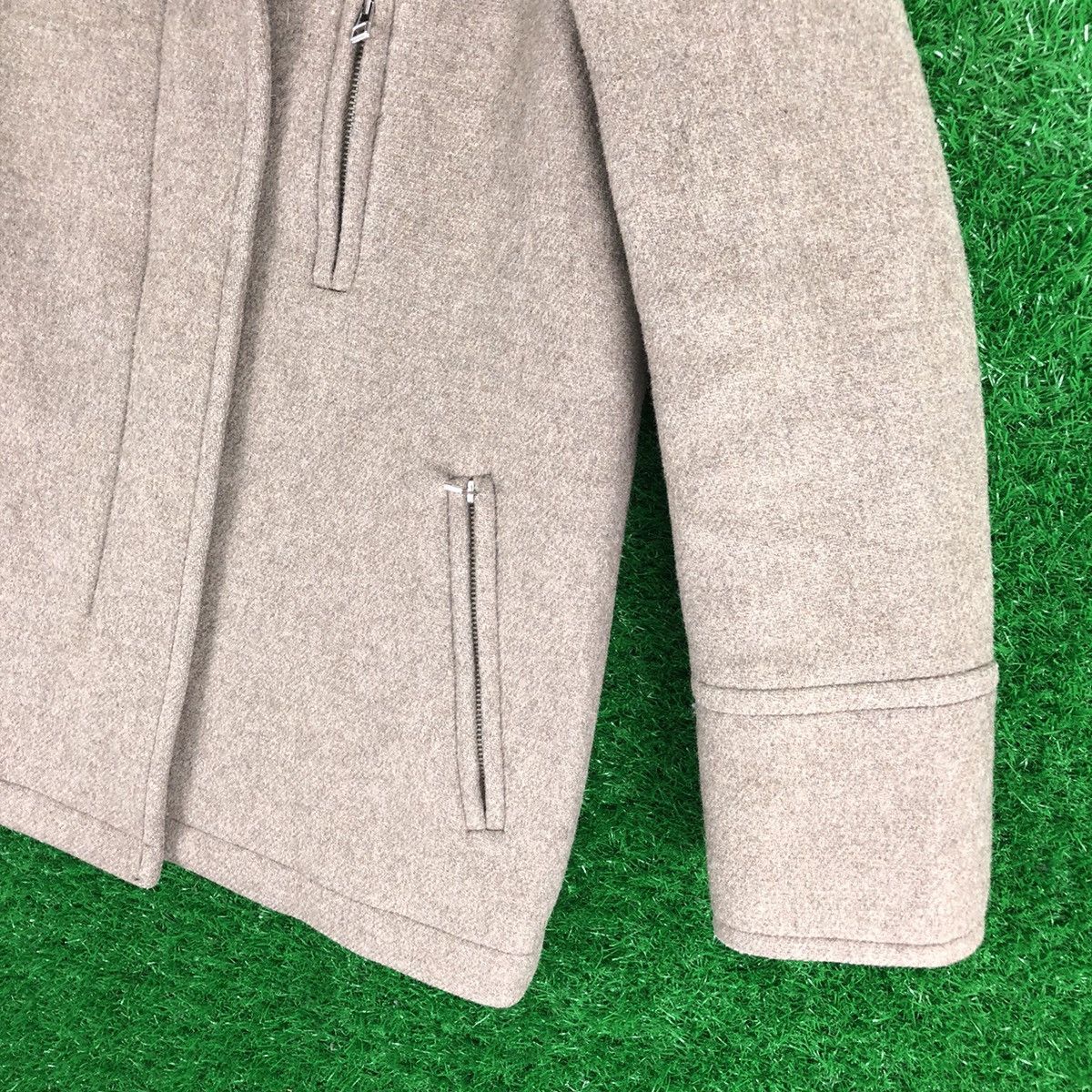 Japanese Brand Vintage 80's Vert áche Wool Zipper Jacket Hoodie Size XS / US 0-2 / IT 36-38 - 3 Thumbnail