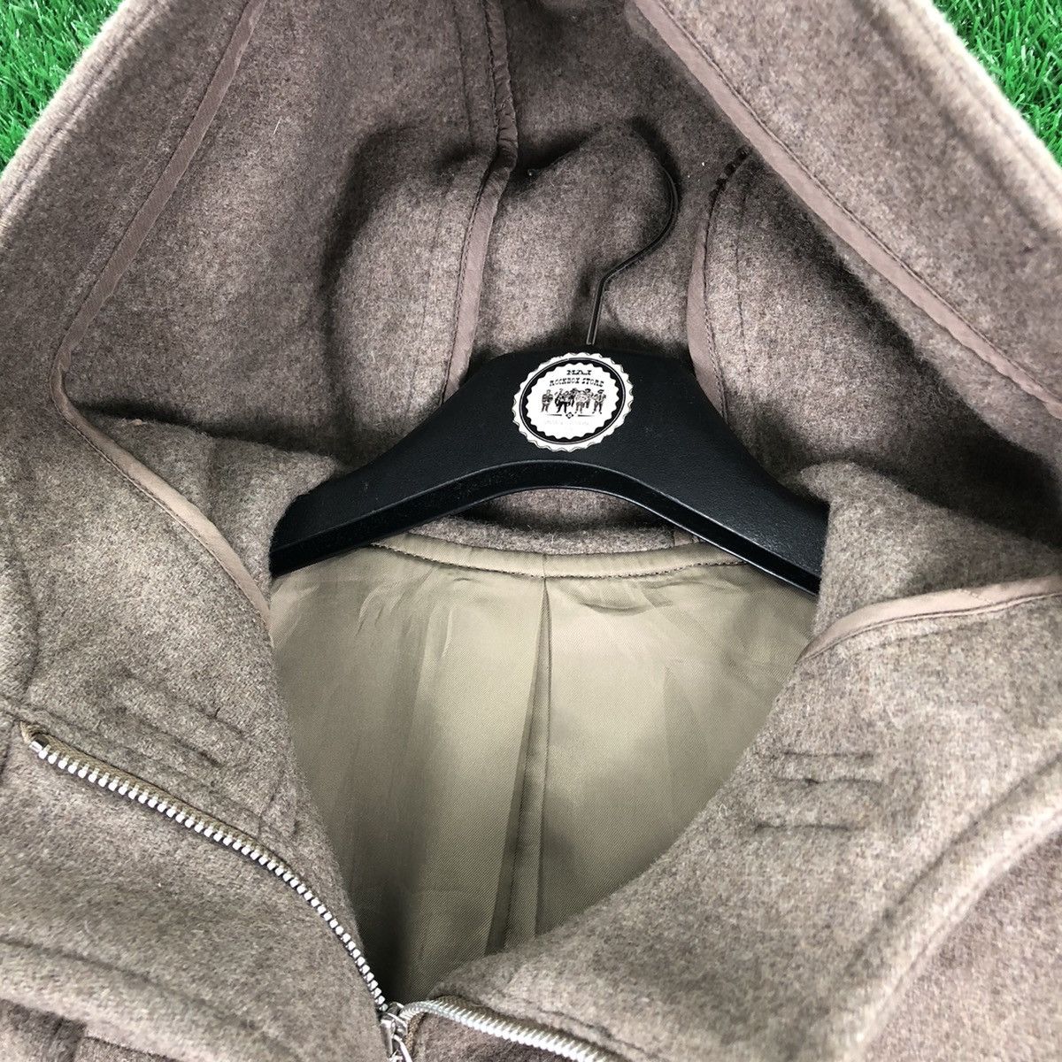 Japanese Brand Vintage 80's Vert áche Wool Zipper Jacket Hoodie Size XS / US 0-2 / IT 36-38 - 8 Thumbnail