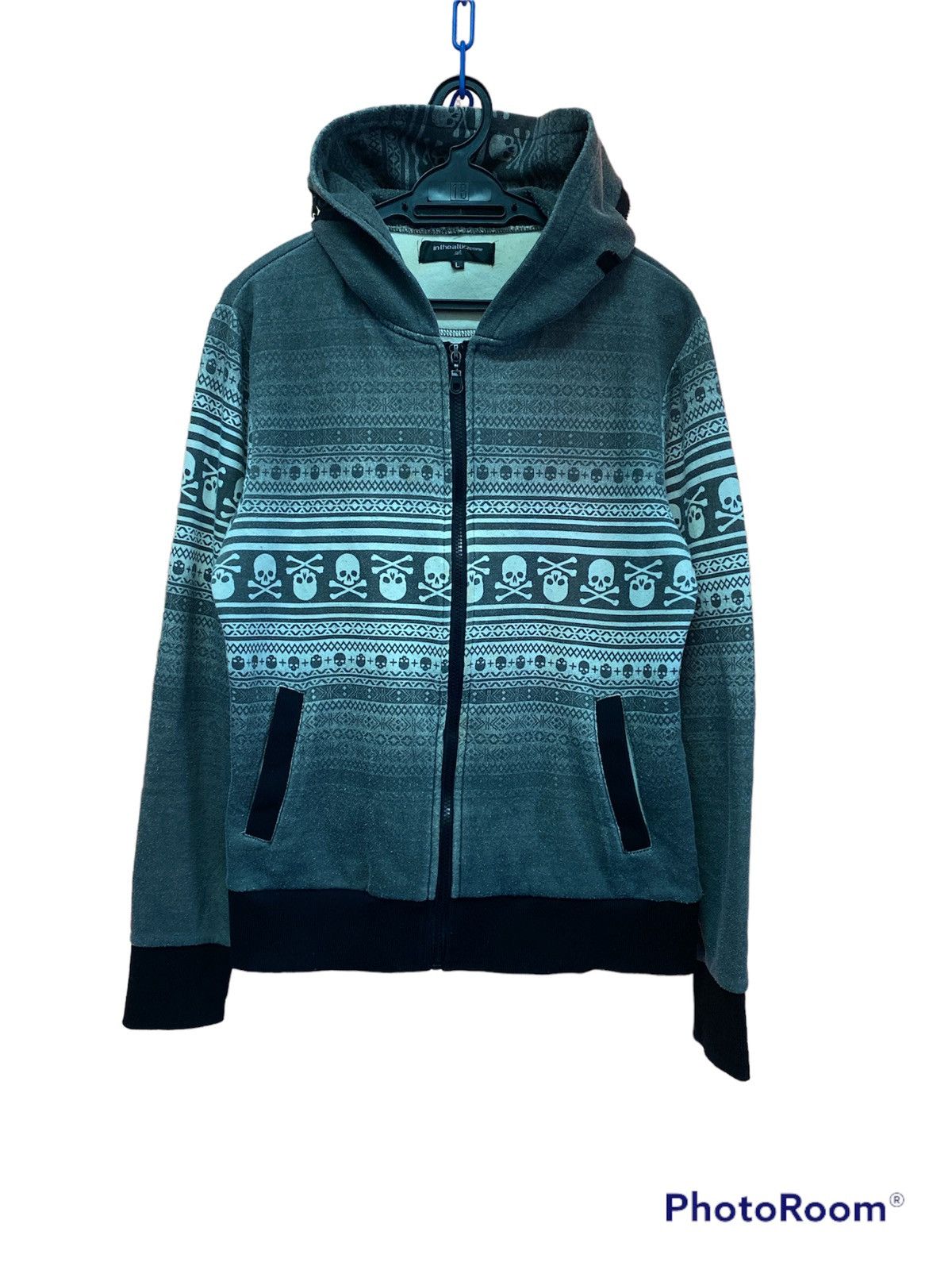In The Attic Homme Skulls Punk Seditionaries Zipper Hoodie