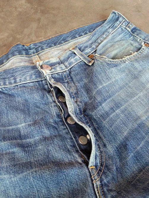 Levi's Vintage Levi's 501 Straight Leg Distressed Jeans 36x32 Size US 36 / EU 52 - 7 Thumbnail