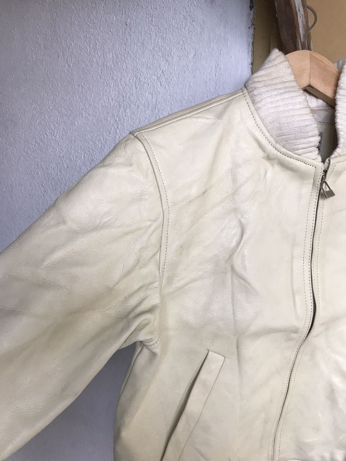 Japanese Brand Nice❗️Cab Tine Leather Bomber Jackets Women Made in Japan Size S / US 4 / IT 40 - 6 Thumbnail