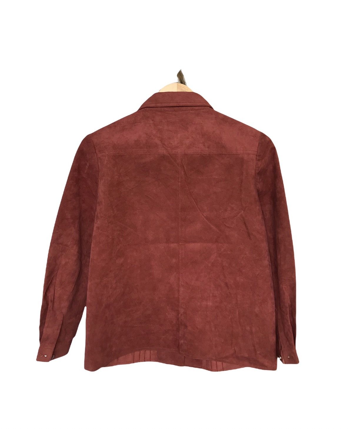 Longchamp Vintage Kira Longchamp Suede Leather Button Up Shirt Women Size M / US 6-8 / IT 42-44 - 2 Thumbnail