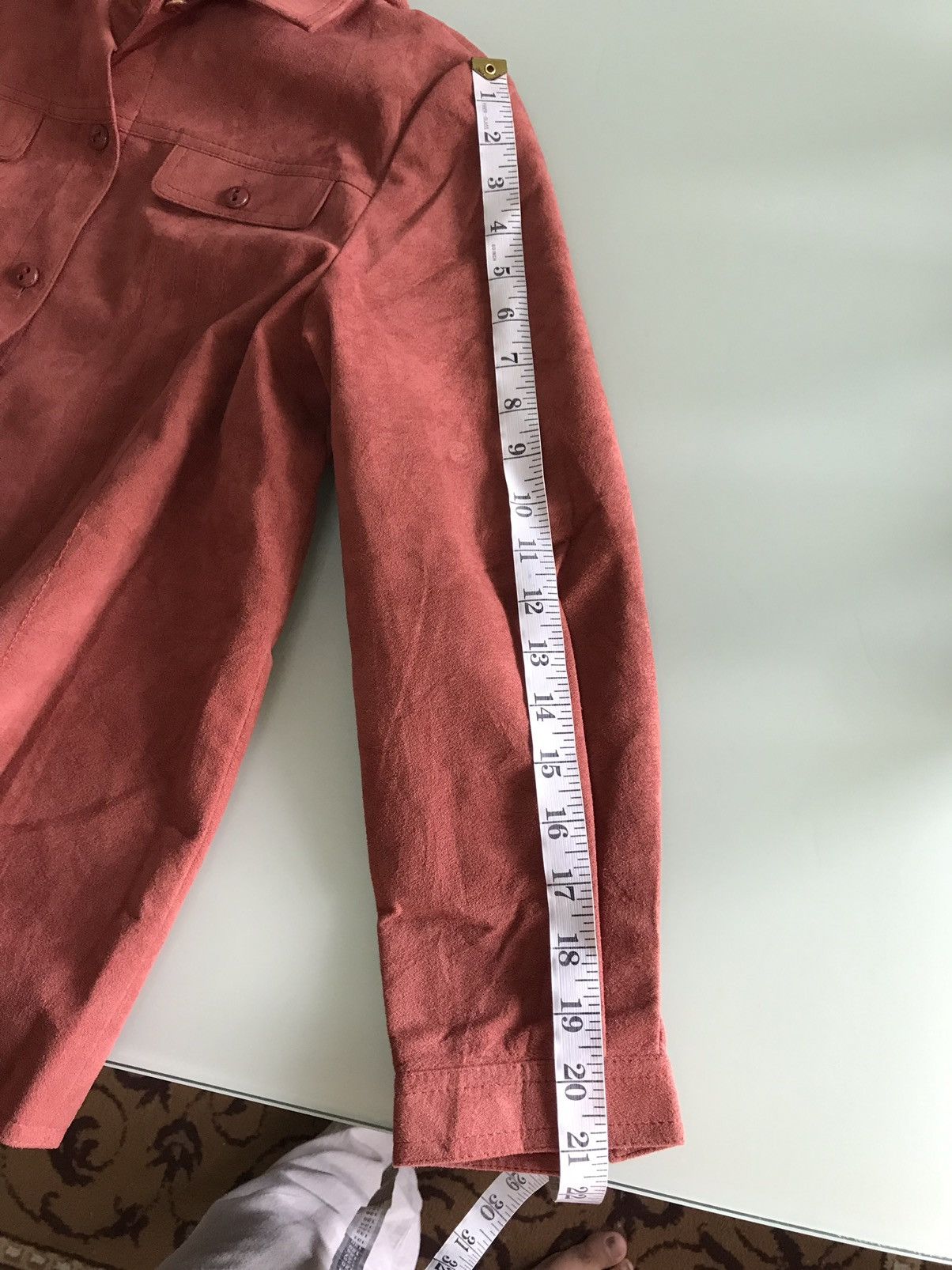 Longchamp Vintage Kira Longchamp Suede Leather Button Up Shirt Women Size M / US 6-8 / IT 42-44 - 24 Thumbnail