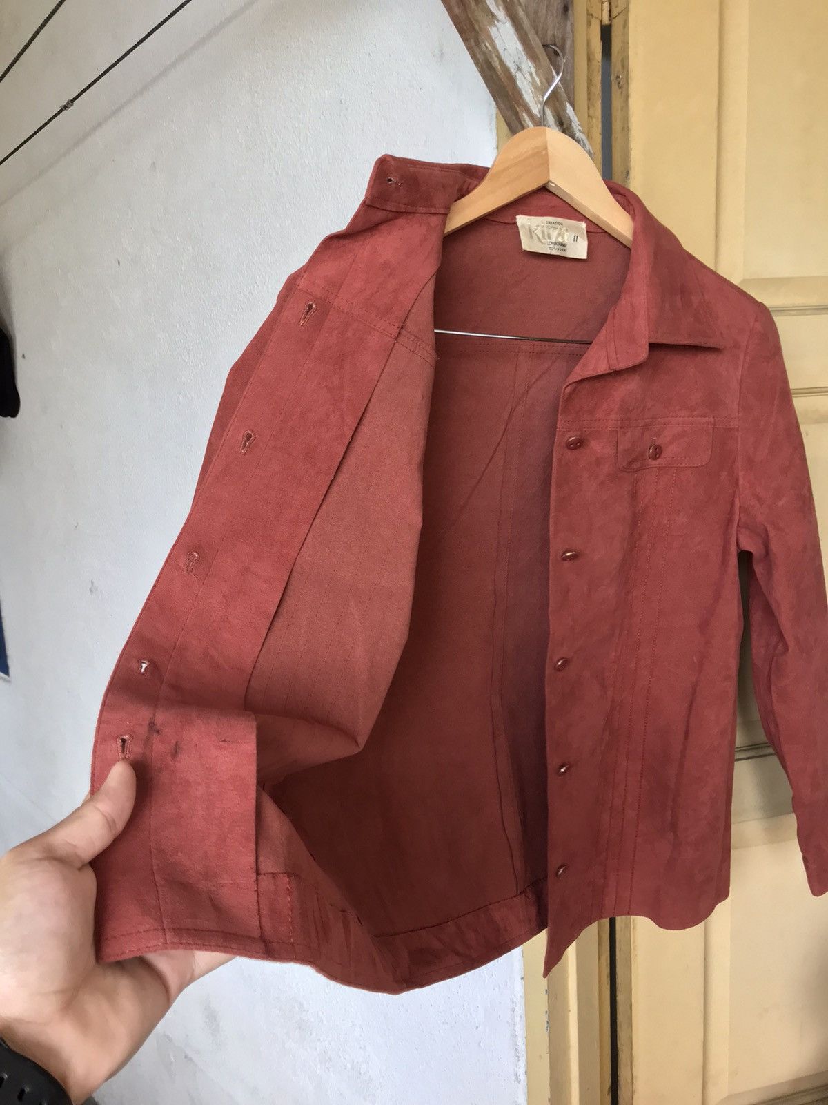 Longchamp Vintage Kira Longchamp Suede Leather Button Up Shirt Women Size M / US 6-8 / IT 42-44 - 14 Thumbnail