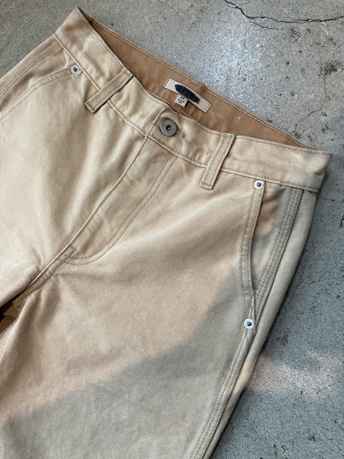 image of Yeezy Season Szn 6 Carpenter Denim in Sand, Women's (Size 24)