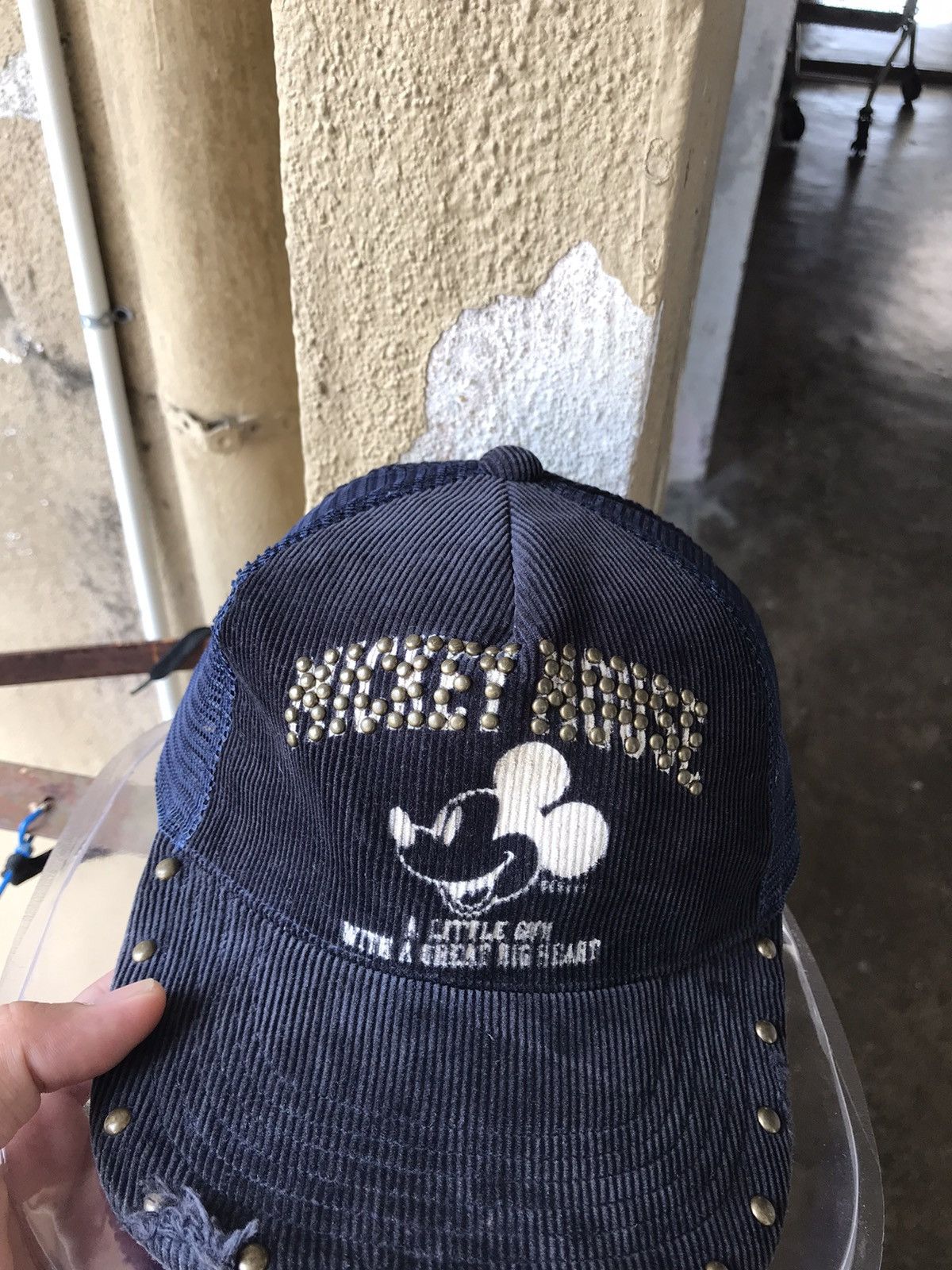 Vintage Rare❗️Vintage Mickey Mouse Corduroy Half Trucker Hats Size ONE SIZE - 7 Thumbnail
