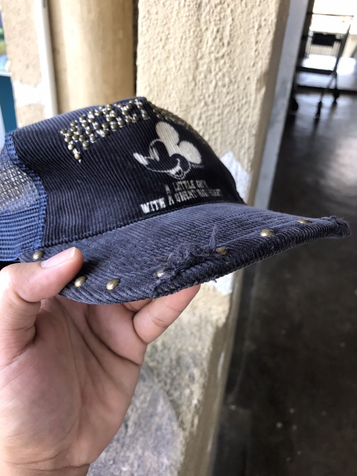 Vintage Rare❗️Vintage Mickey Mouse Corduroy Half Trucker Hats Size ONE SIZE - 10 Thumbnail