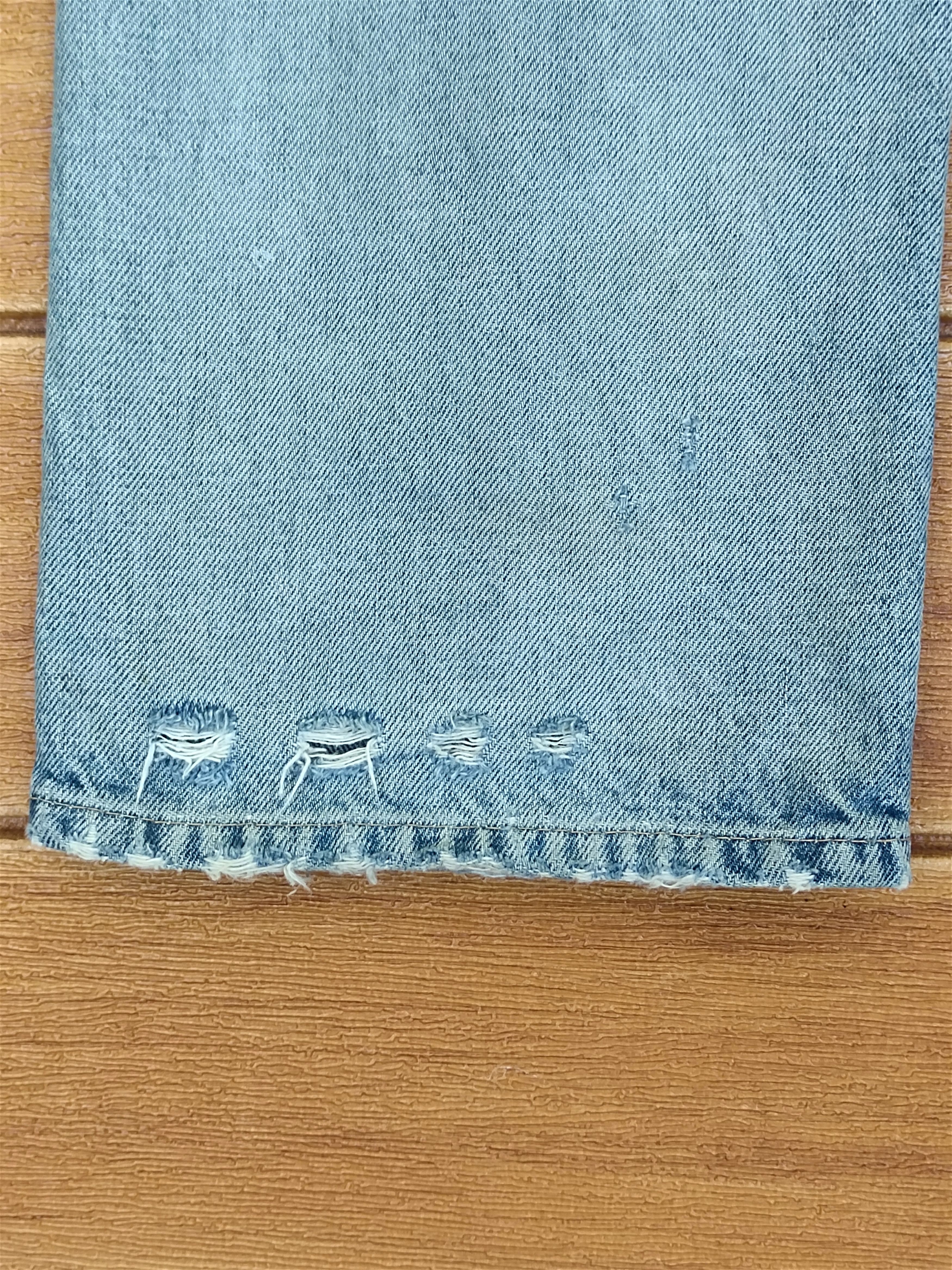 Hysteric Glamour Slang From Chaos By Rna Inc Painted Distressed Denim Pants Size US 32 / EU 48 - 15 Thumbnail